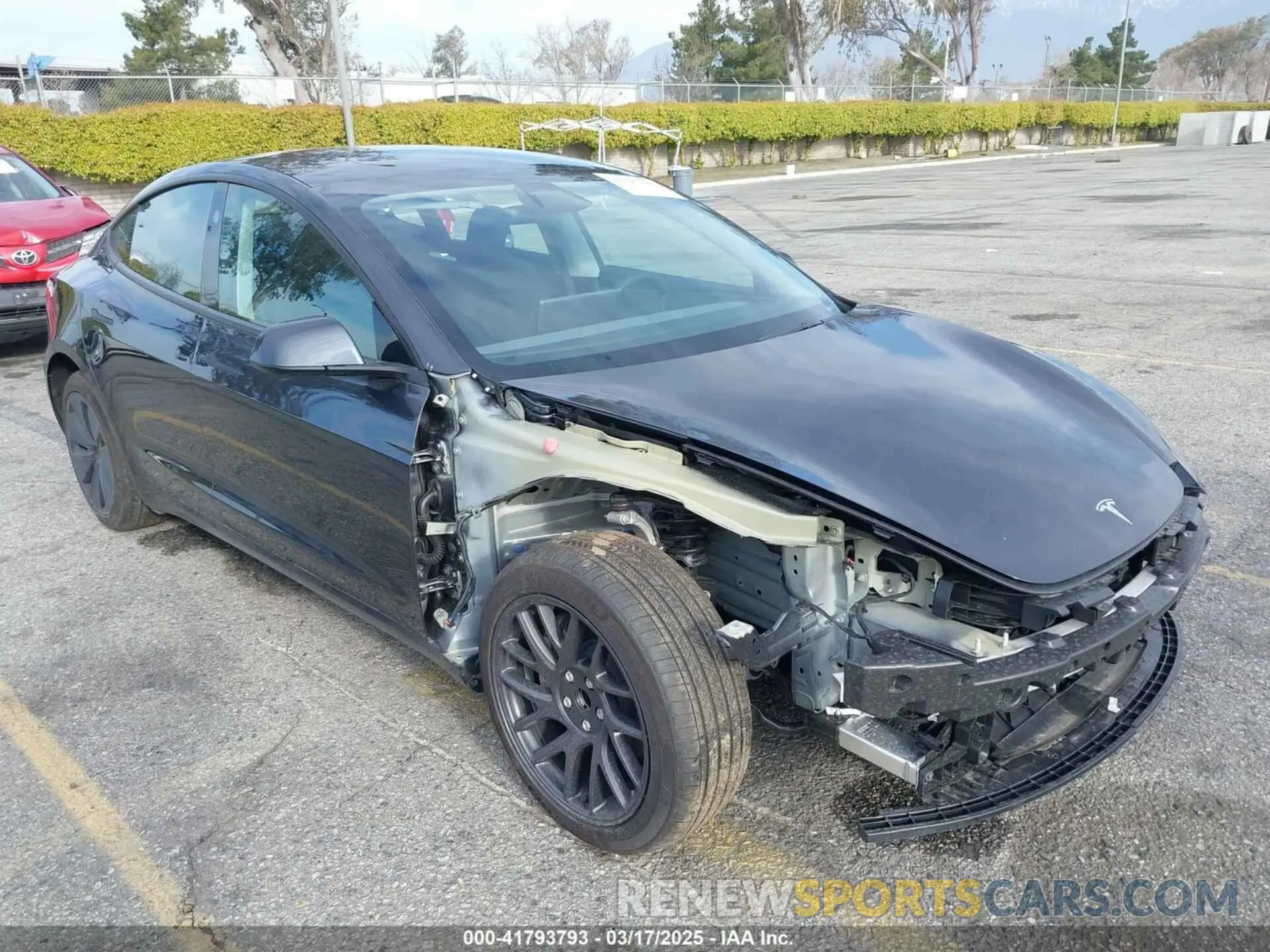 1 Photograph of a damaged car 5YJ3E1EA6SF933721 TESLA MODEL 3 2025