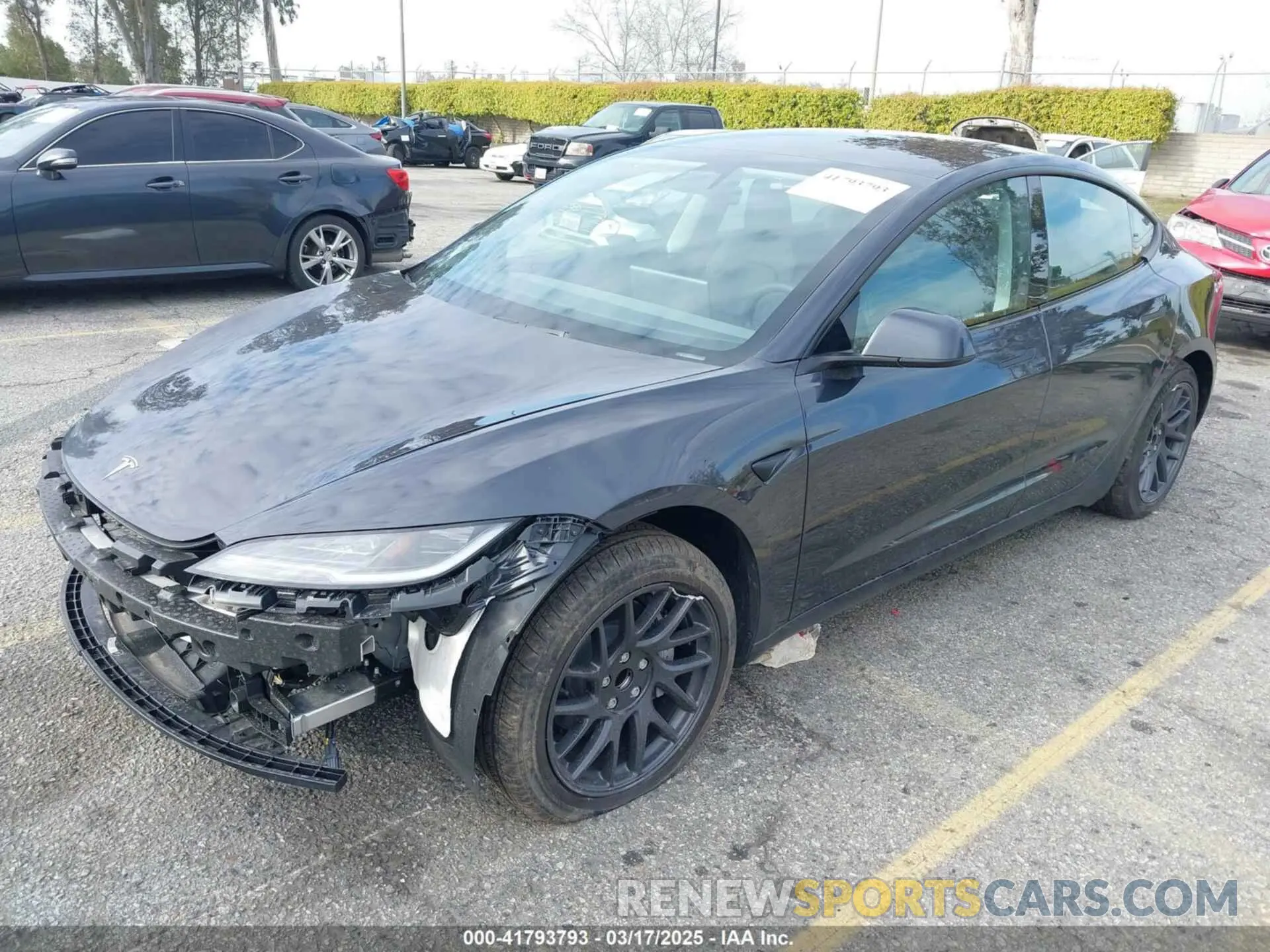 2 Photograph of a damaged car 5YJ3E1EA6SF933721 TESLA MODEL 3 2025