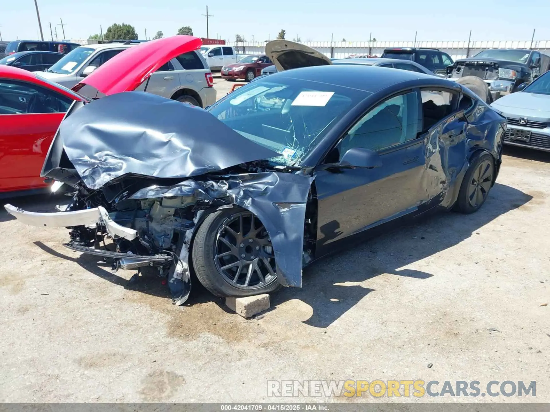 2 Photograph of a damaged car 5YJ3E1EA6SF939292 TESLA MODEL 3 2025