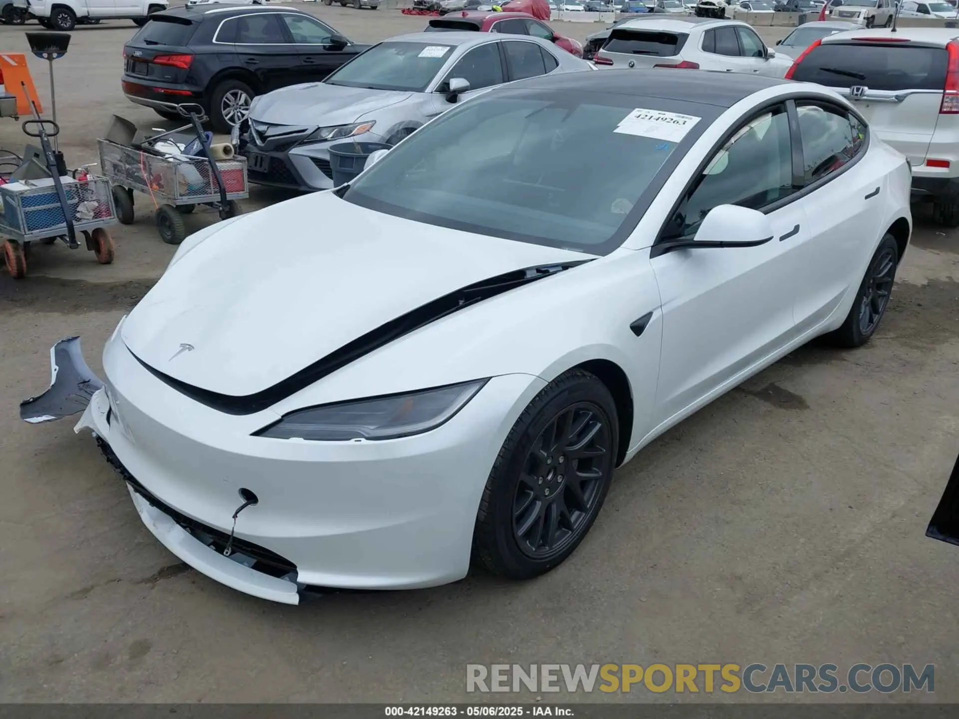 2 Photograph of a damaged car 5YJ3E1EA6SF988976 TESLA MODEL 3 2025