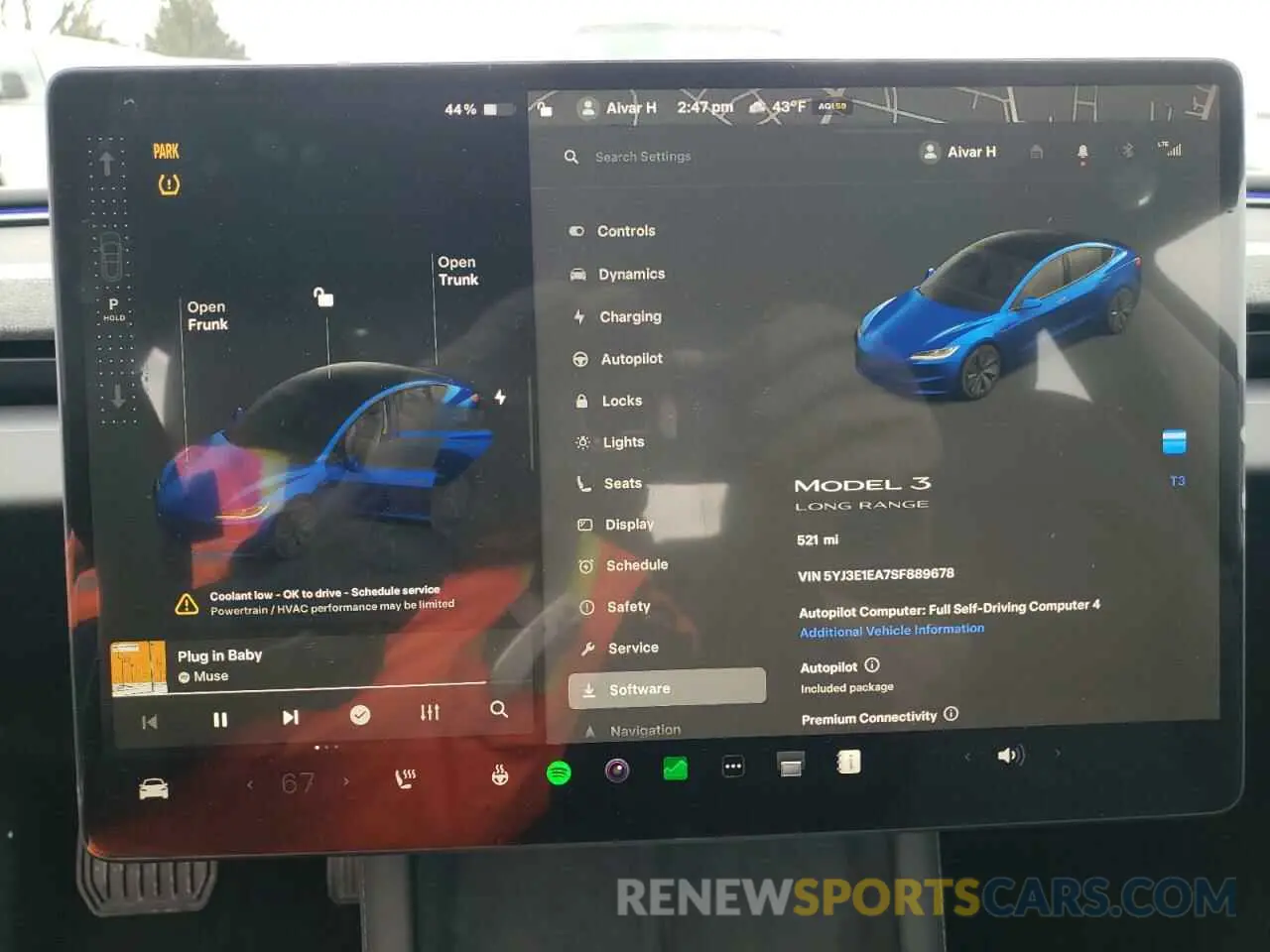 9 Photograph of a damaged car 5YJ3E1EA7SF889678 TESLA MODEL 3 2025