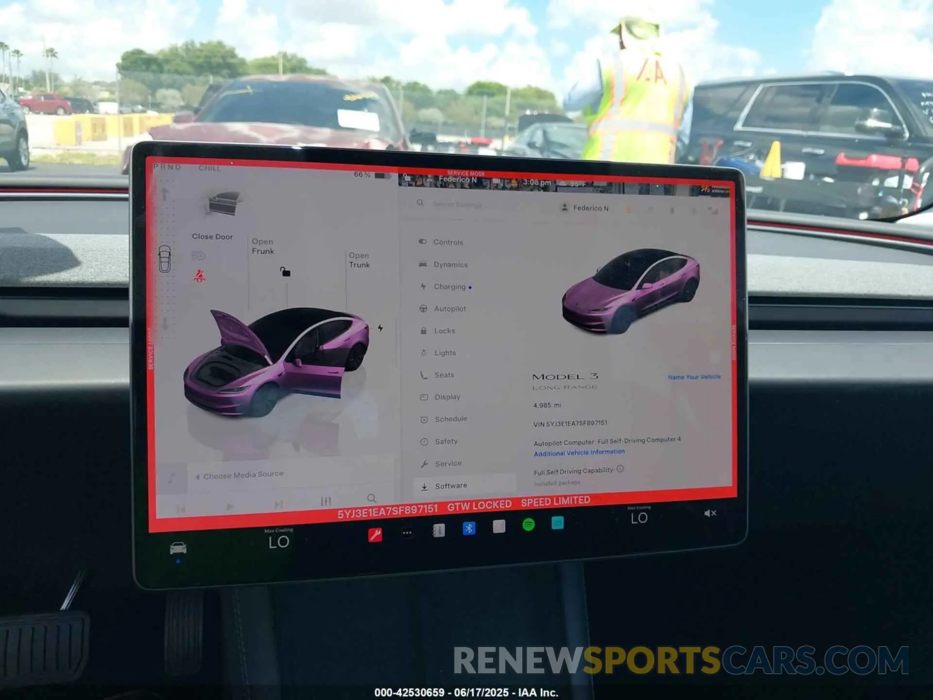 18 Photograph of a damaged car 5YJ3E1EA7SF897151 TESLA MODEL 3 2025