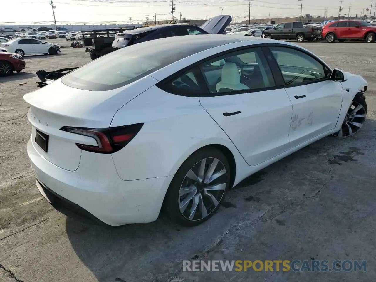 3 Photograph of a damaged car 5YJ3E1EA8SF886398 TESLA MODEL 3 2025