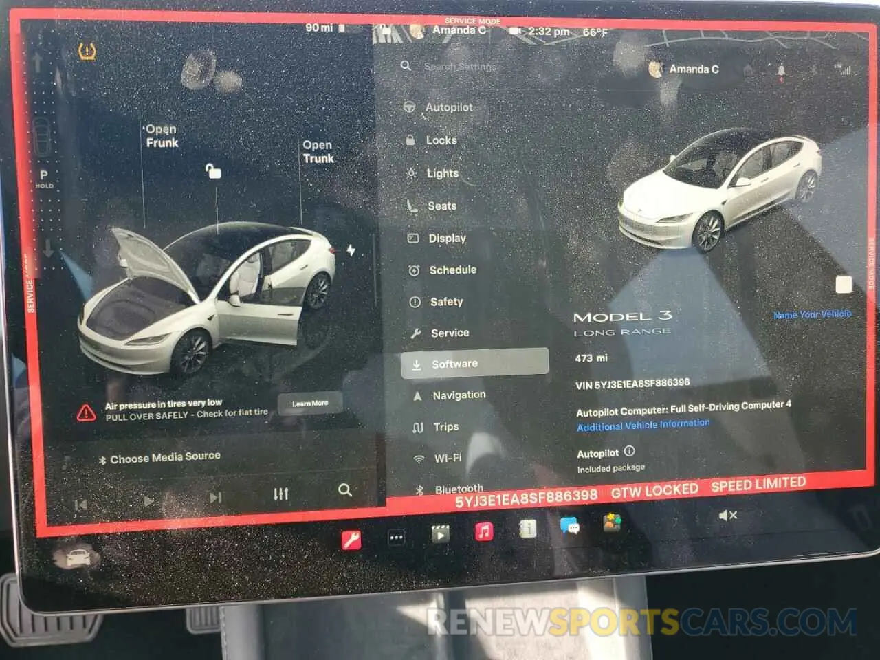 9 Photograph of a damaged car 5YJ3E1EA8SF886398 TESLA MODEL 3 2025