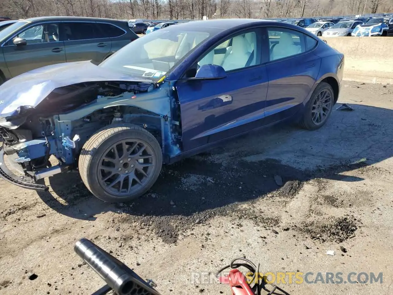 1 Photograph of a damaged car 5YJ3E1EA9SF903953 TESLA MODEL 3 2025