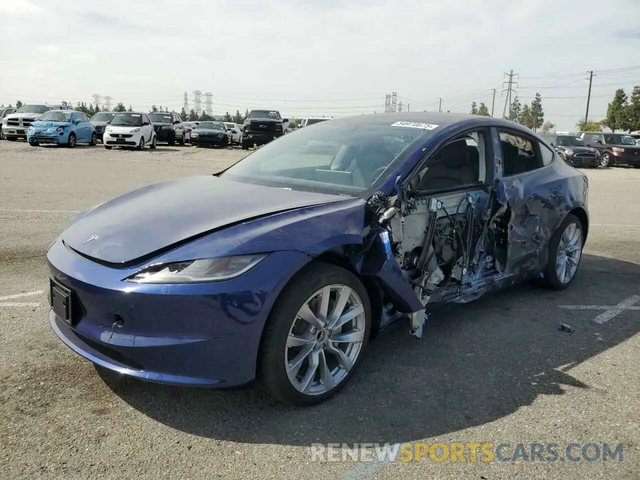 1 Photograph of a damaged car 5YJ3E1EA9SF968706 TESLA MODEL 3 2025