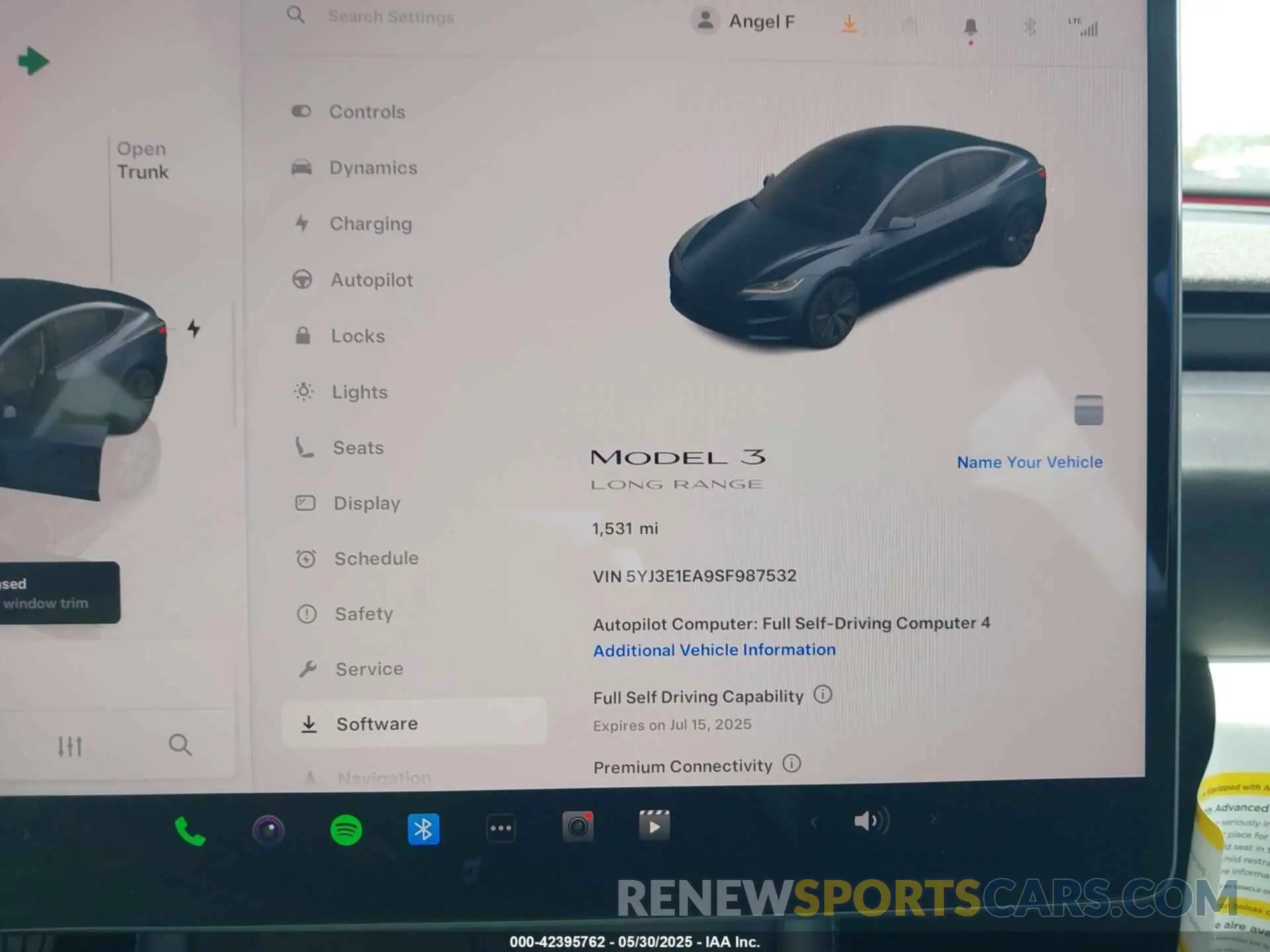 7 Photograph of a damaged car 5YJ3E1EA9SF987532 TESLA MODEL 3 2025