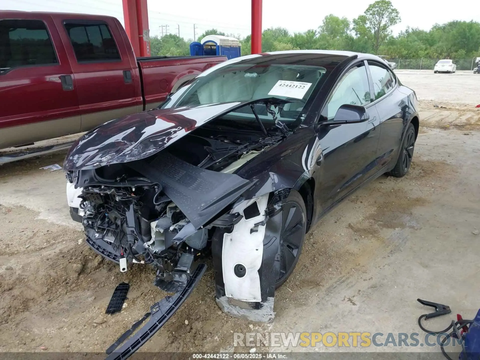 2 Photograph of a damaged car 5YJ3E1EAXSF905176 TESLA MODEL 3 2025