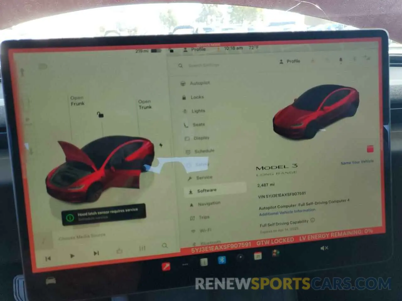 9 Photograph of a damaged car 5YJ3E1EAXSF907591 TESLA MODEL 3 2025