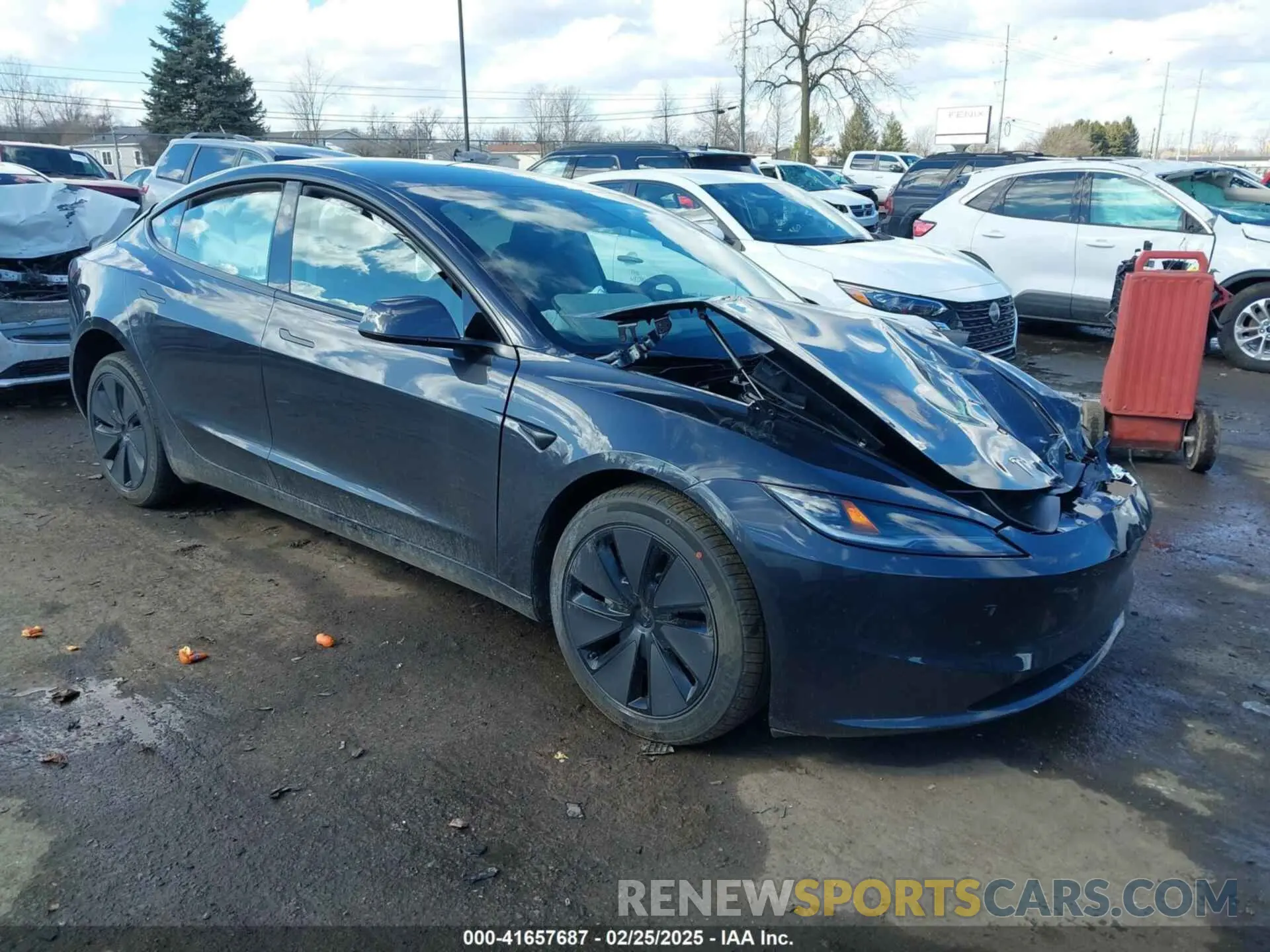 1 Photograph of a damaged car 5YJ3E1EAXSF932832 TESLA MODEL 3 2025