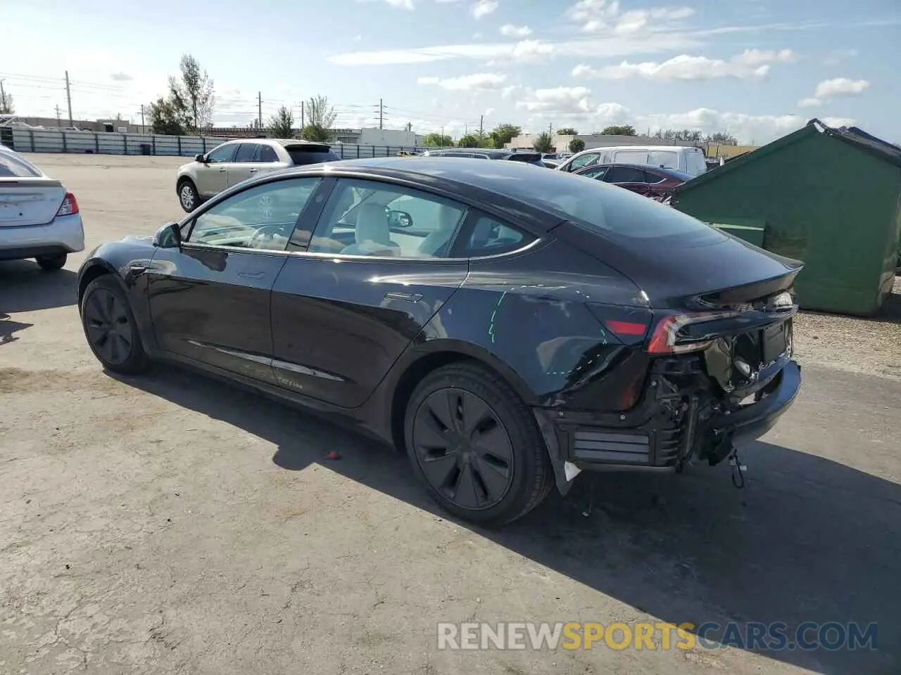 2 Photograph of a damaged car 5YJ3E1EAXSF934676 TESLA MODEL 3 2025