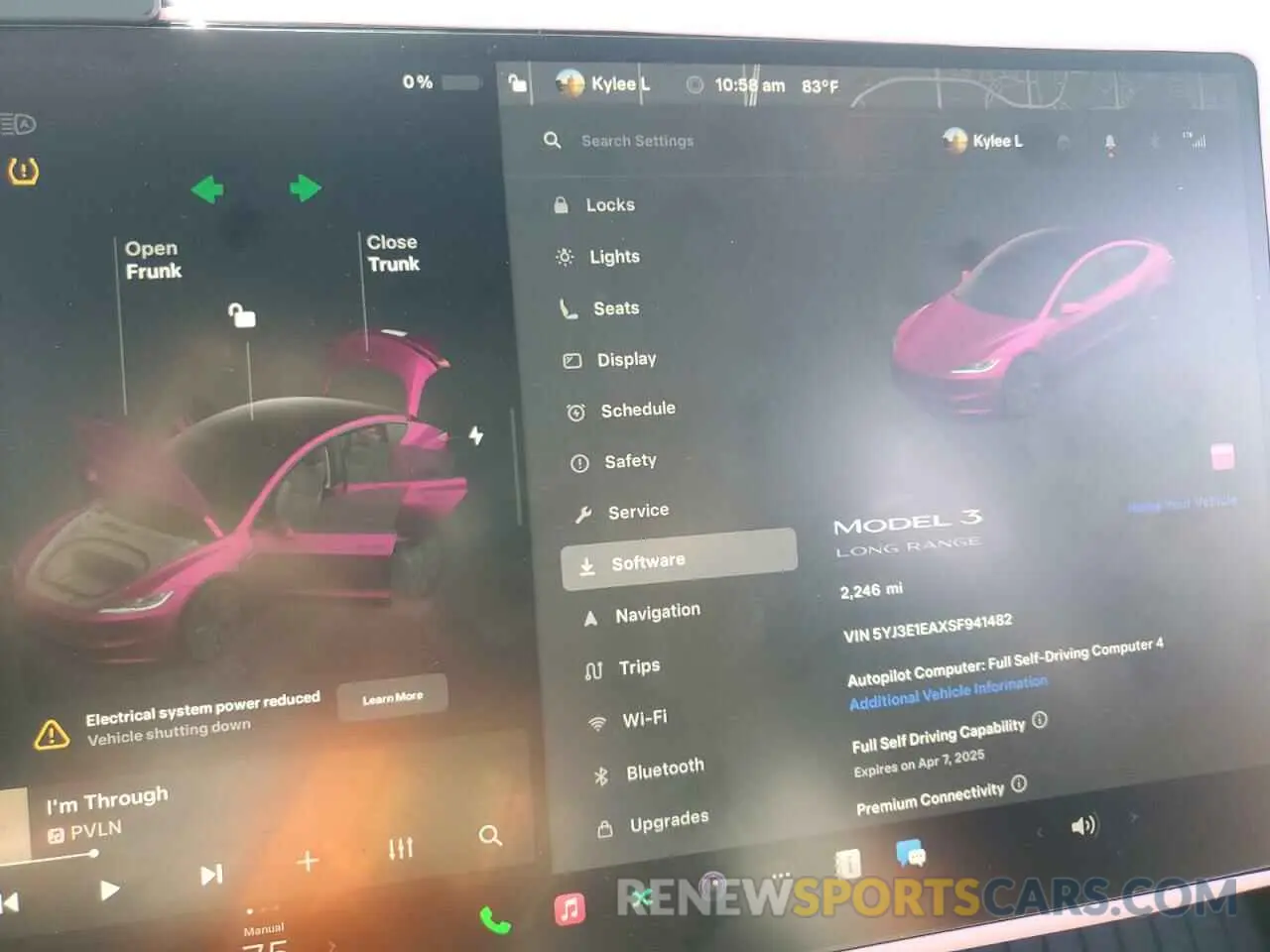 9 Photograph of a damaged car 5YJ3E1EAXSF941482 TESLA MODEL 3 2025