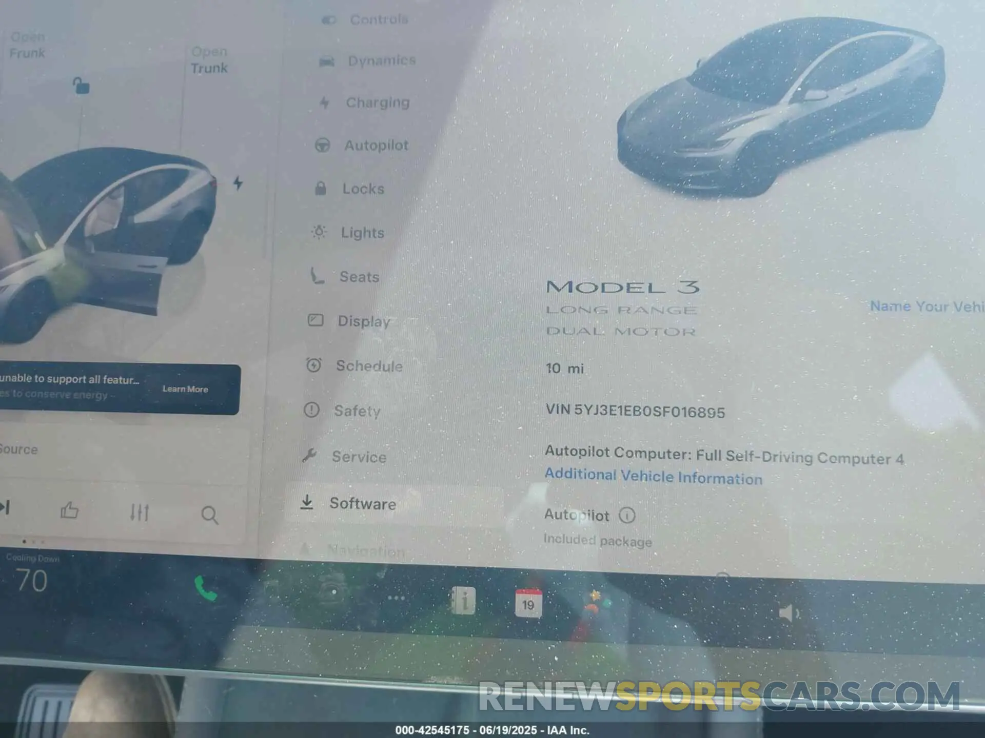 7 Photograph of a damaged car 5YJ3E1EB0SF016895 TESLA MODEL 3 2025