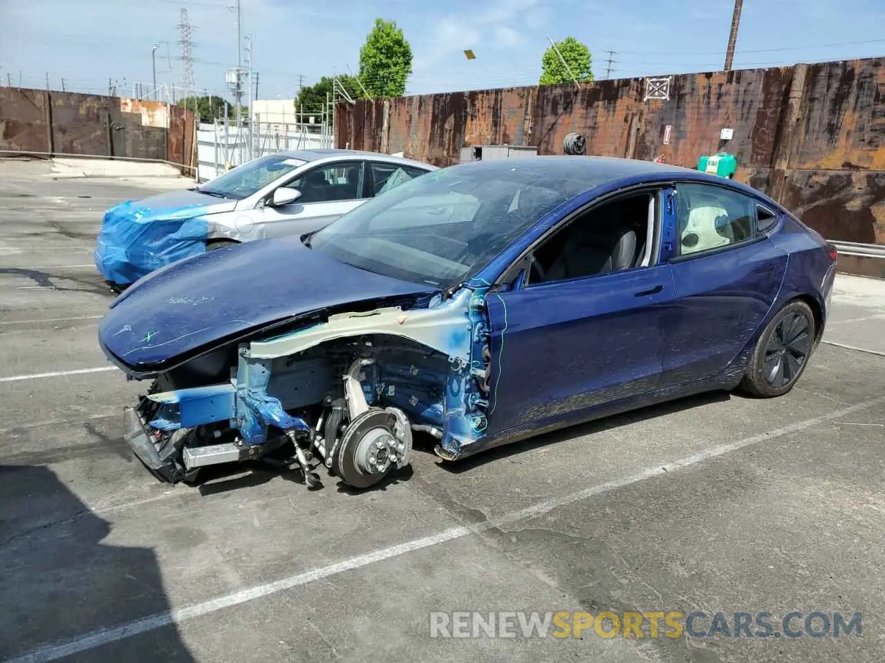 1 Photograph of a damaged car 5YJ3E1EB0SF885612 TESLA MODEL 3 2025