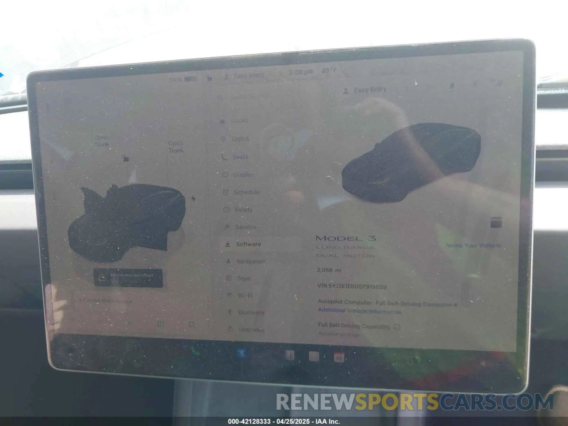 7 Photograph of a damaged car 5YJ3E1EB0SF919659 TESLA MODEL 3 2025