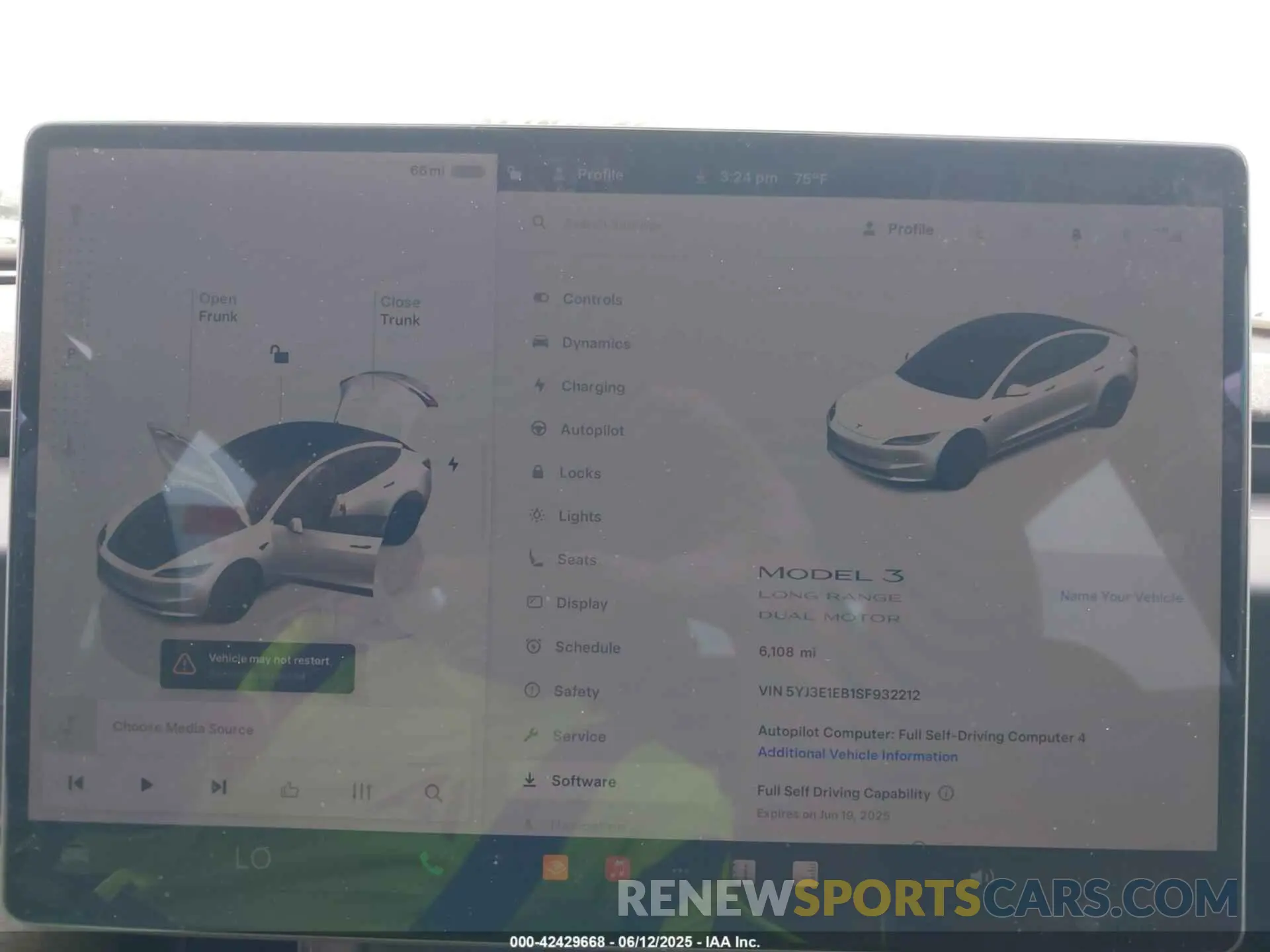 7 Photograph of a damaged car 5YJ3E1EB1SF932212 TESLA MODEL 3 2025