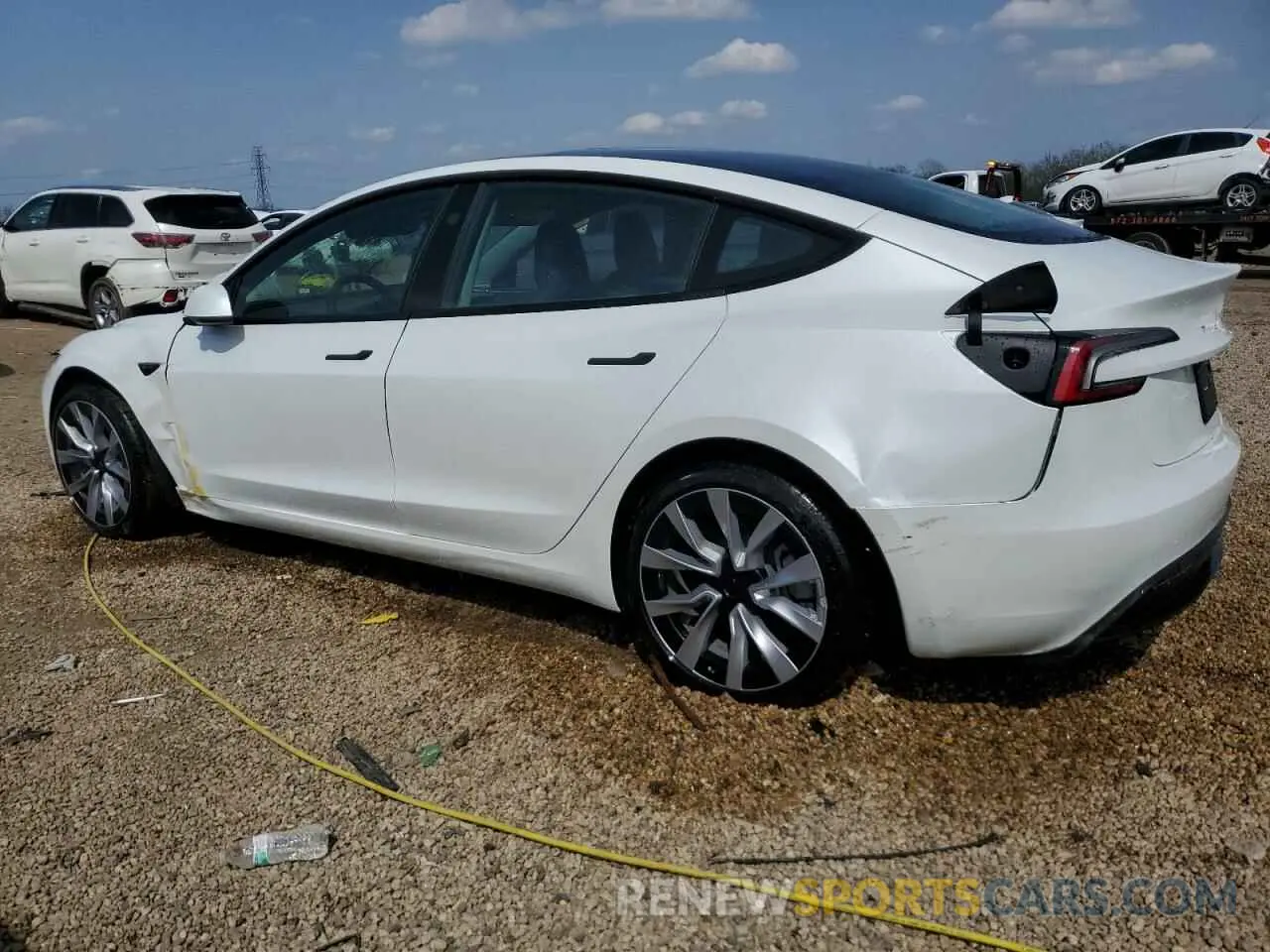2 Photograph of a damaged car 5YJ3E1EB1SF962360 TESLA MODEL 3 2025