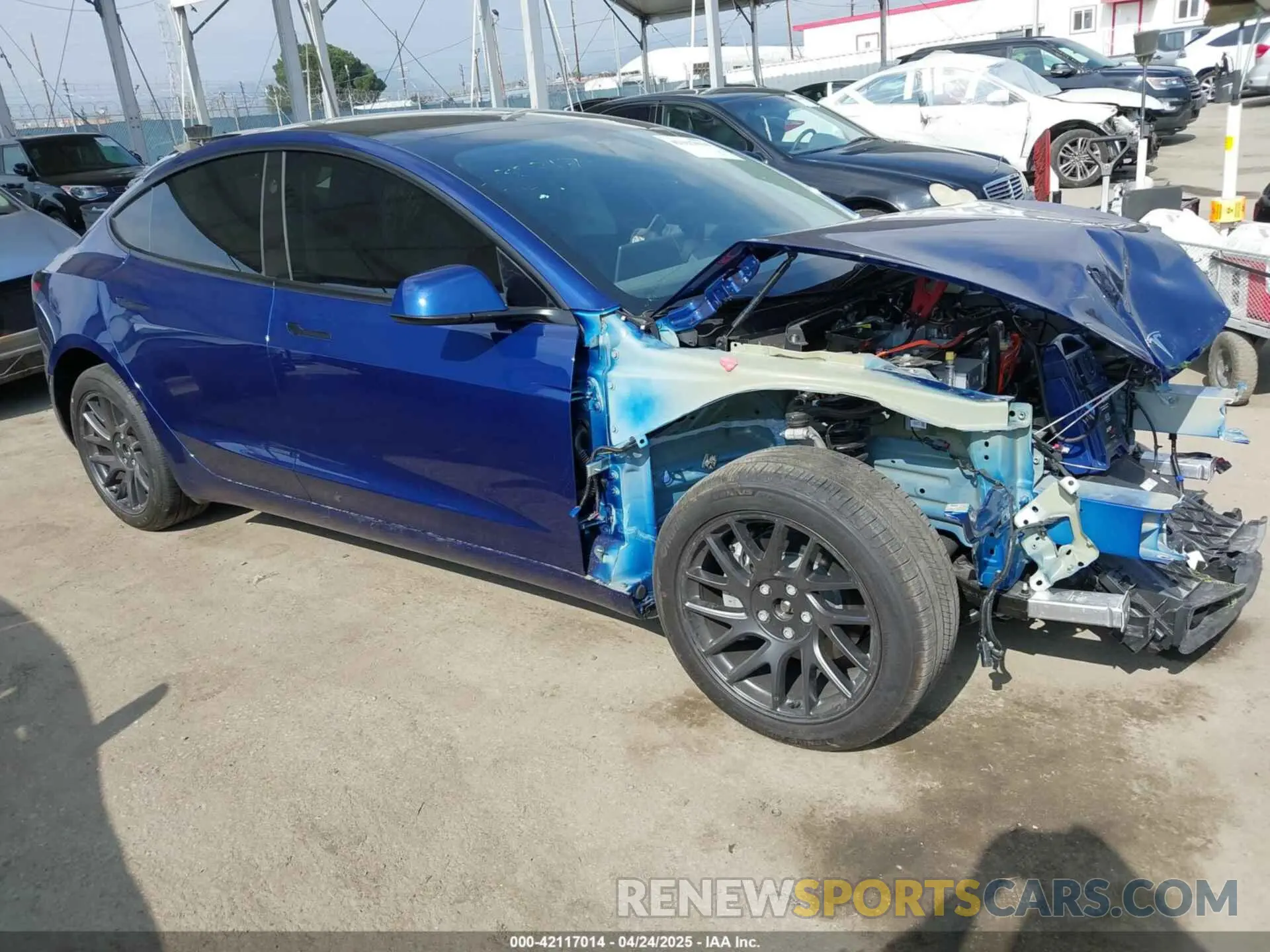 1 Photograph of a damaged car 5YJ3E1EB3SF907019 TESLA MODEL 3 2025