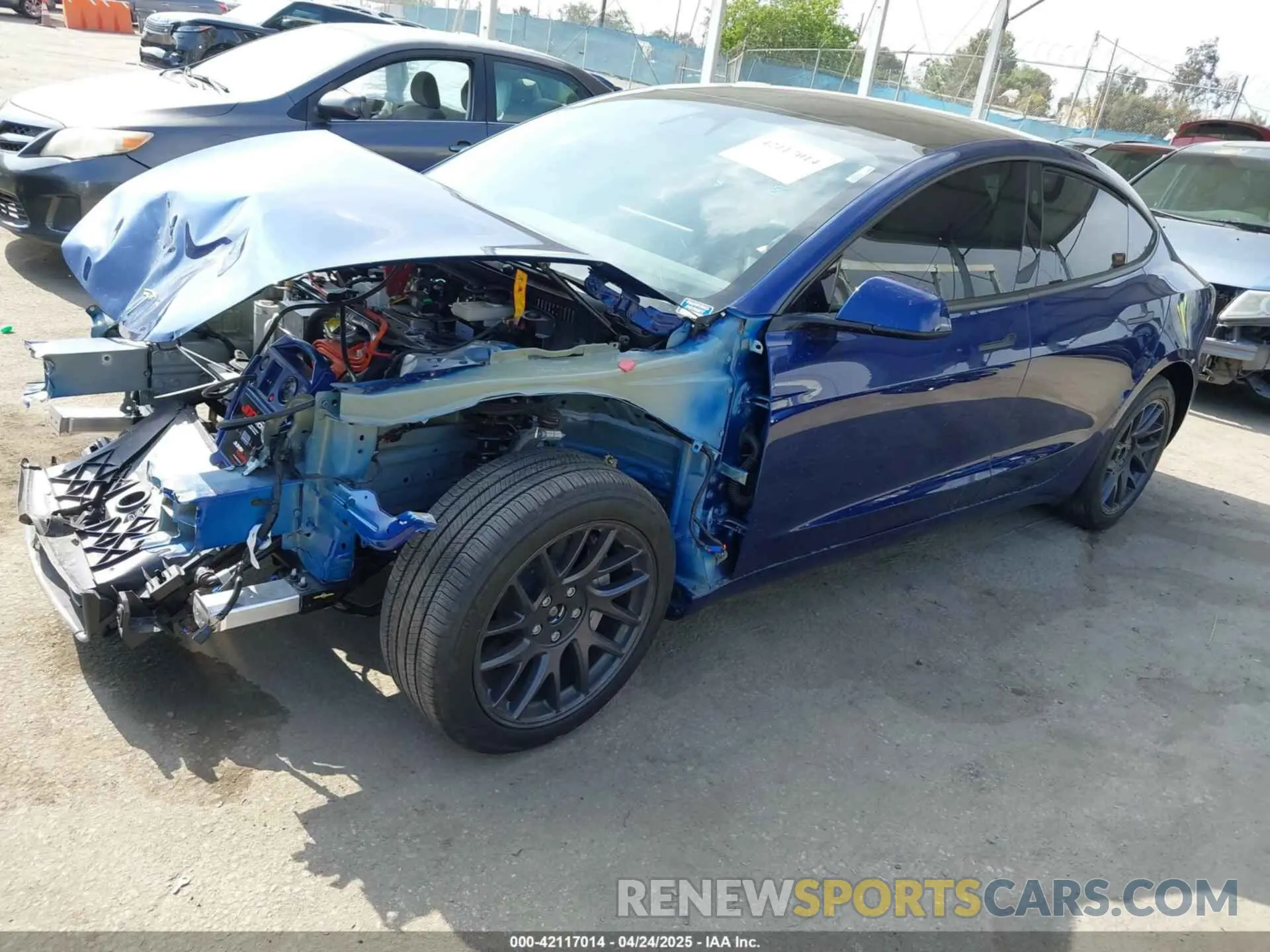 2 Photograph of a damaged car 5YJ3E1EB3SF907019 TESLA MODEL 3 2025