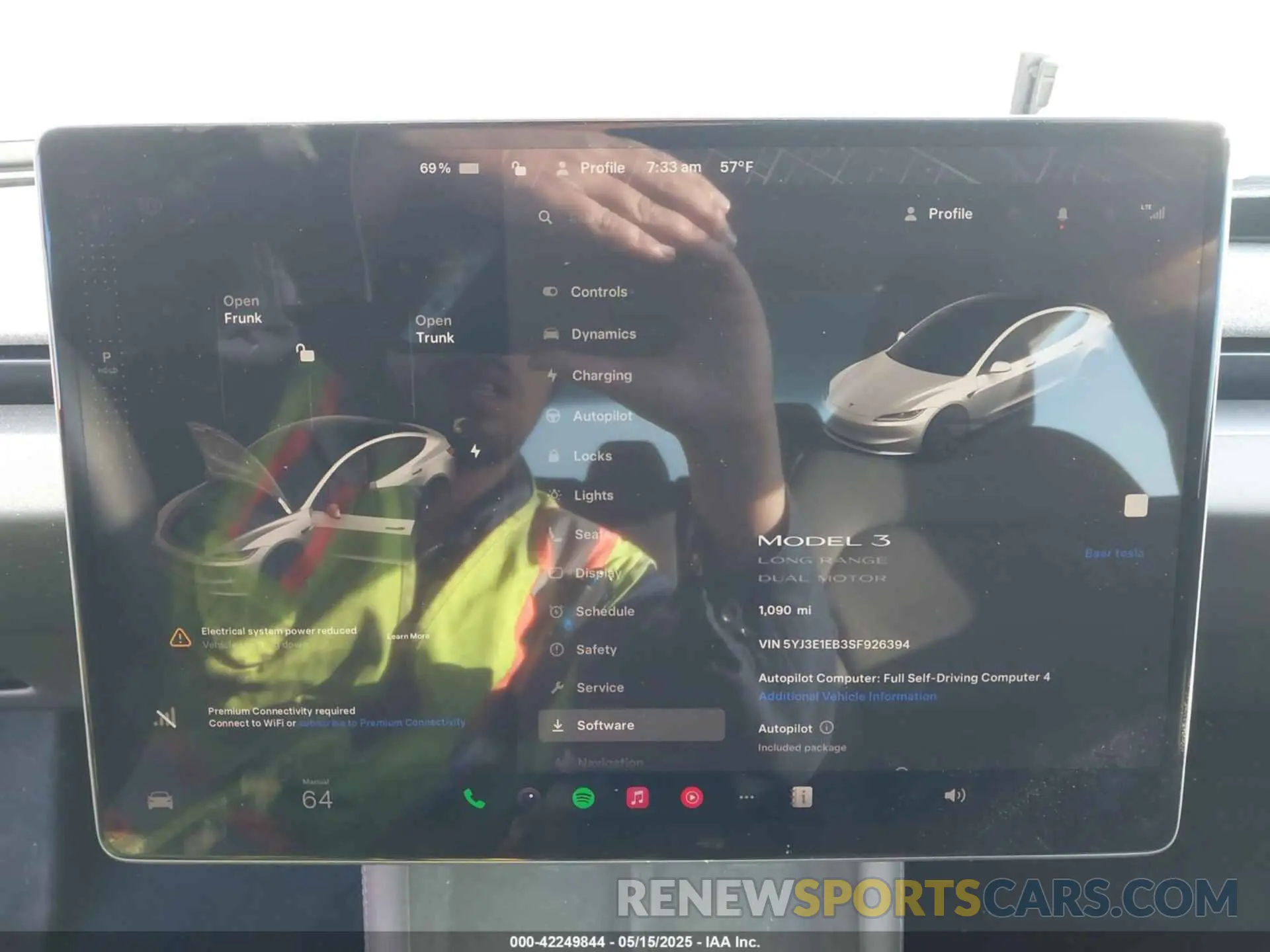 7 Photograph of a damaged car 5YJ3E1EB3SF926394 TESLA MODEL 3 2025