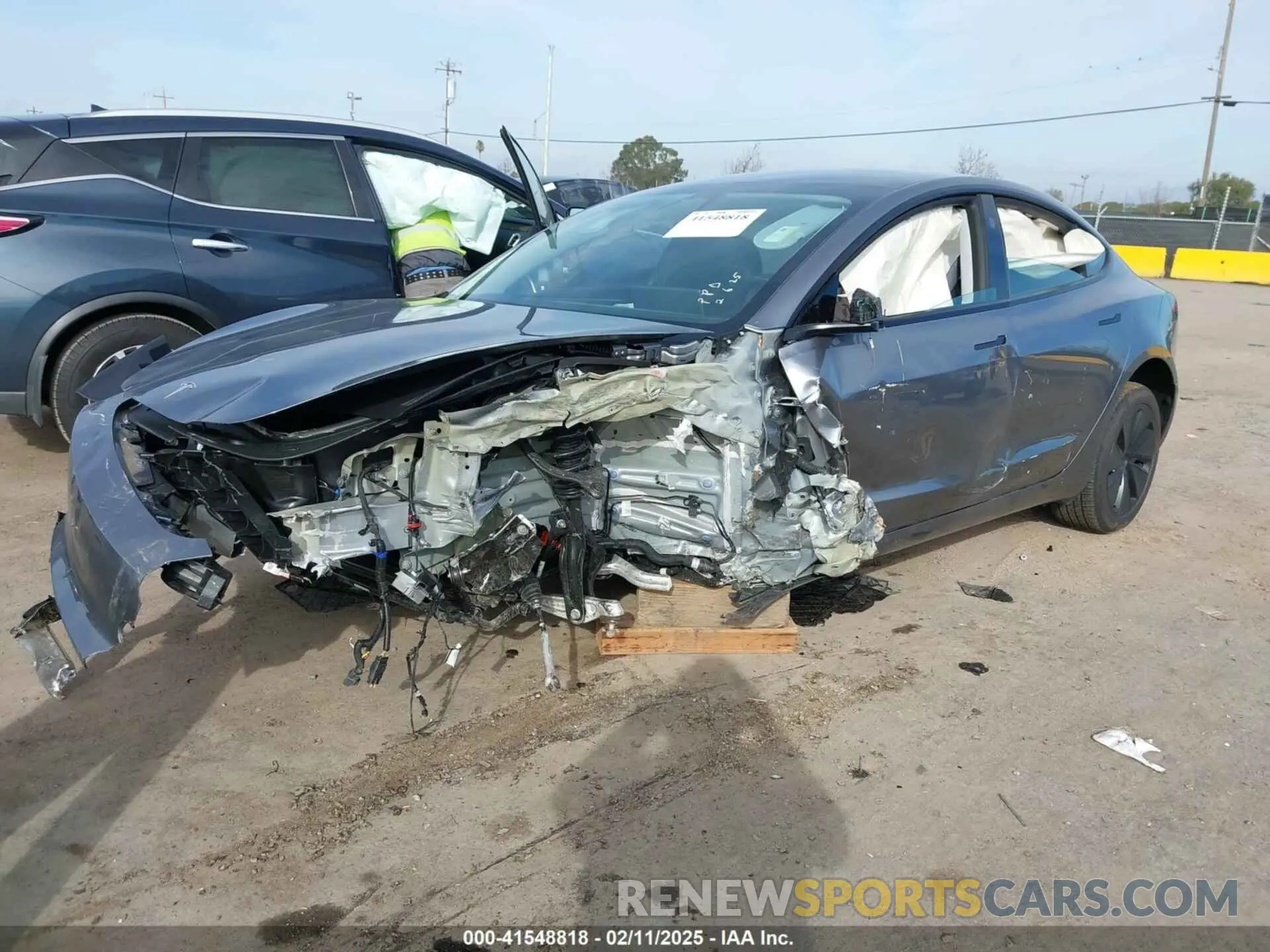 2 Photograph of a damaged car 5YJ3E1EB4SF873799 TESLA MODEL 3 2025