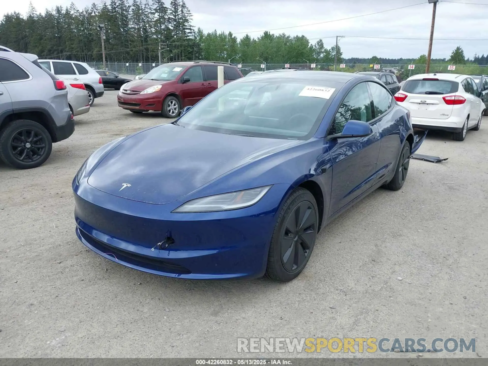 2 Photograph of a damaged car 5YJ3E1EB4SF928980 TESLA MODEL 3 2025