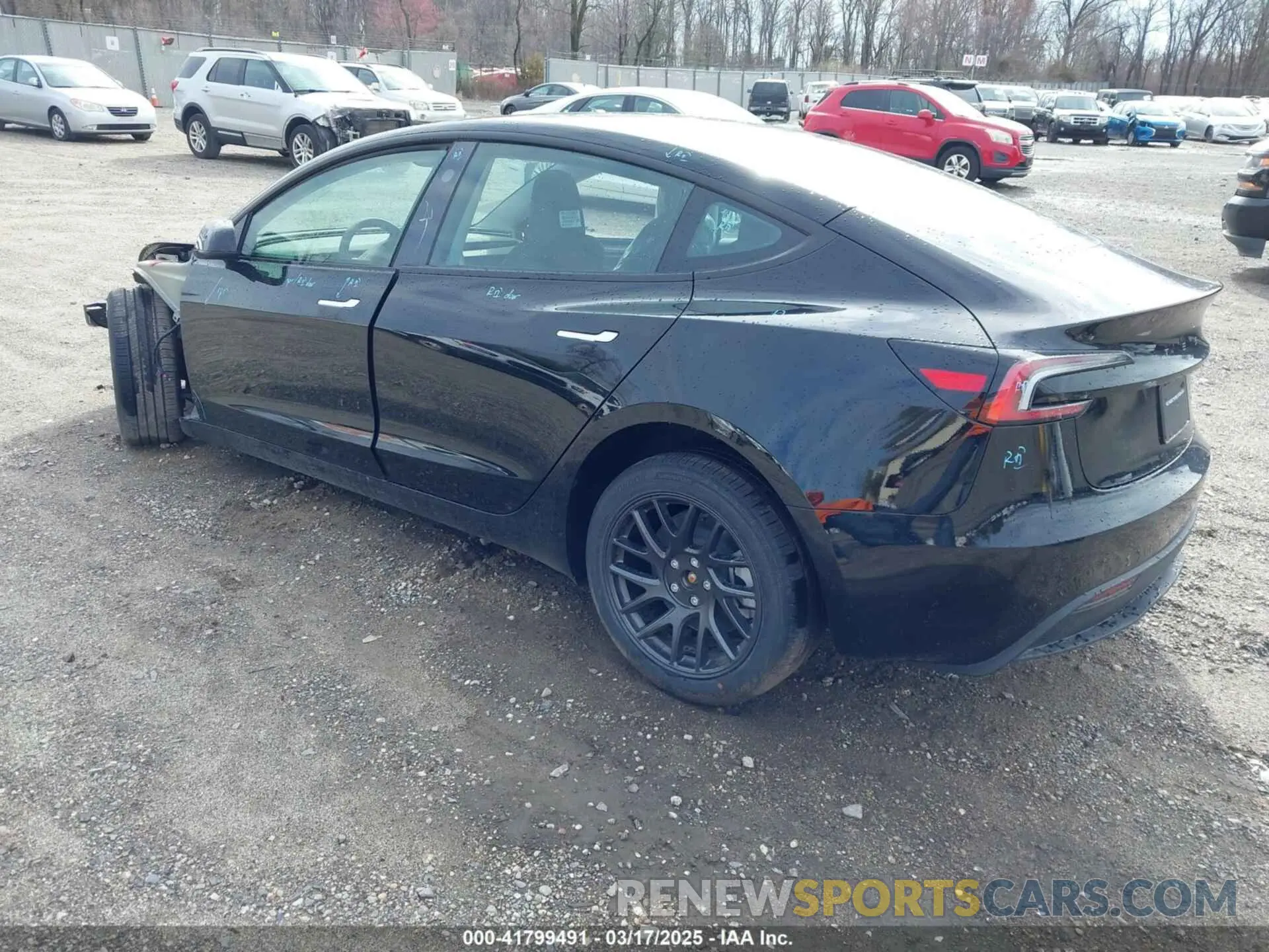 3 Photograph of a damaged car 5YJ3E1EB4SF938120 TESLA MODEL 3 2025