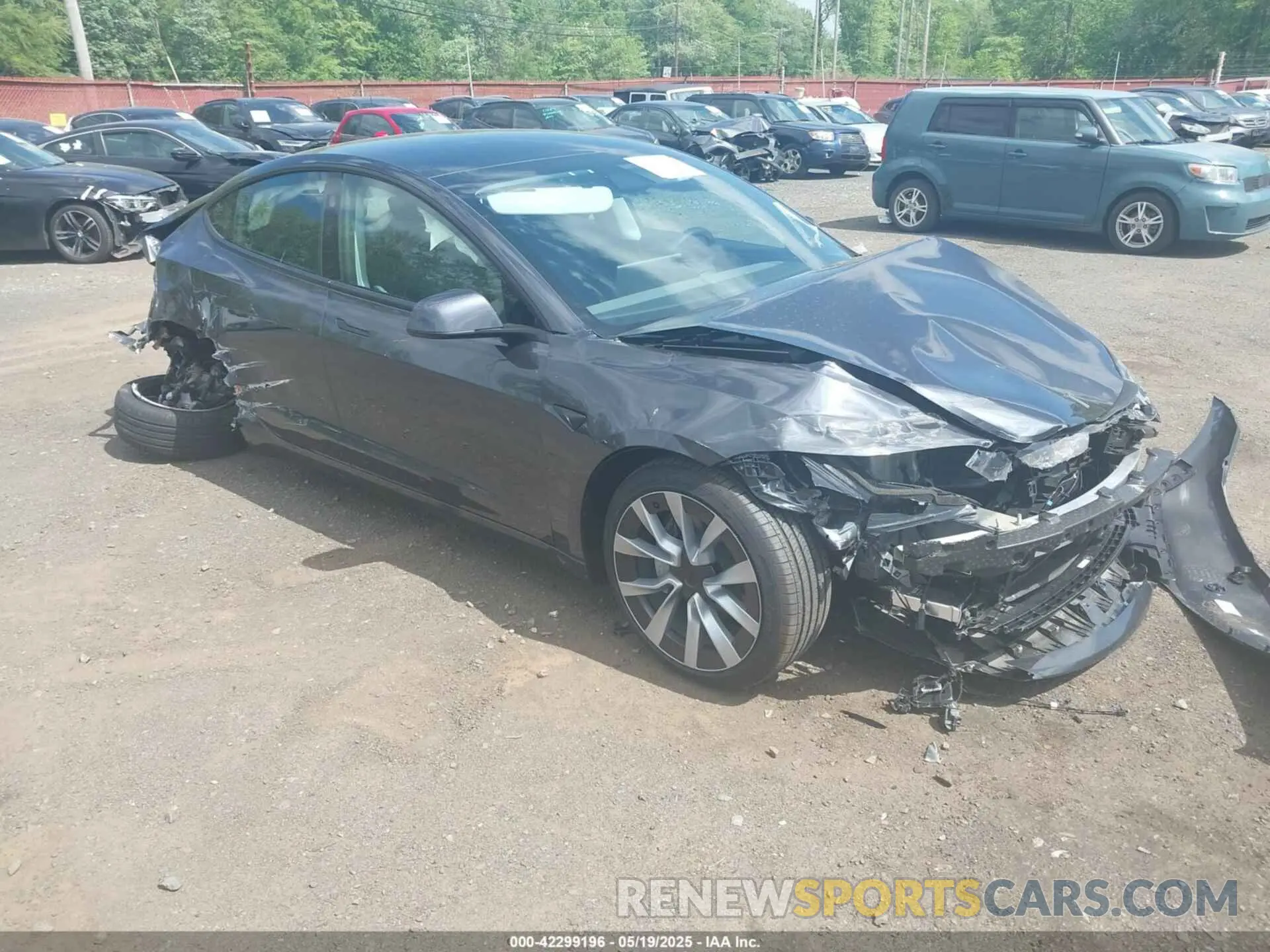 1 Photograph of a damaged car 5YJ3E1EB4SF964054 TESLA MODEL 3 2025