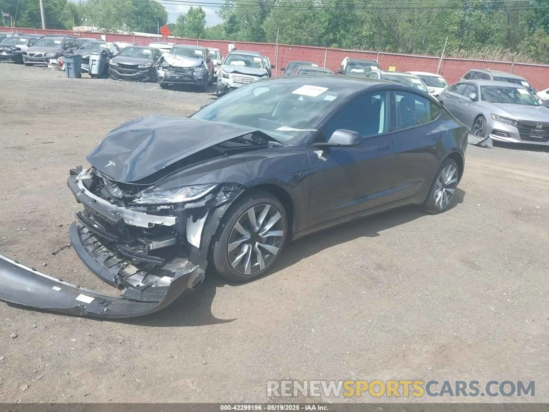 2 Photograph of a damaged car 5YJ3E1EB4SF964054 TESLA MODEL 3 2025