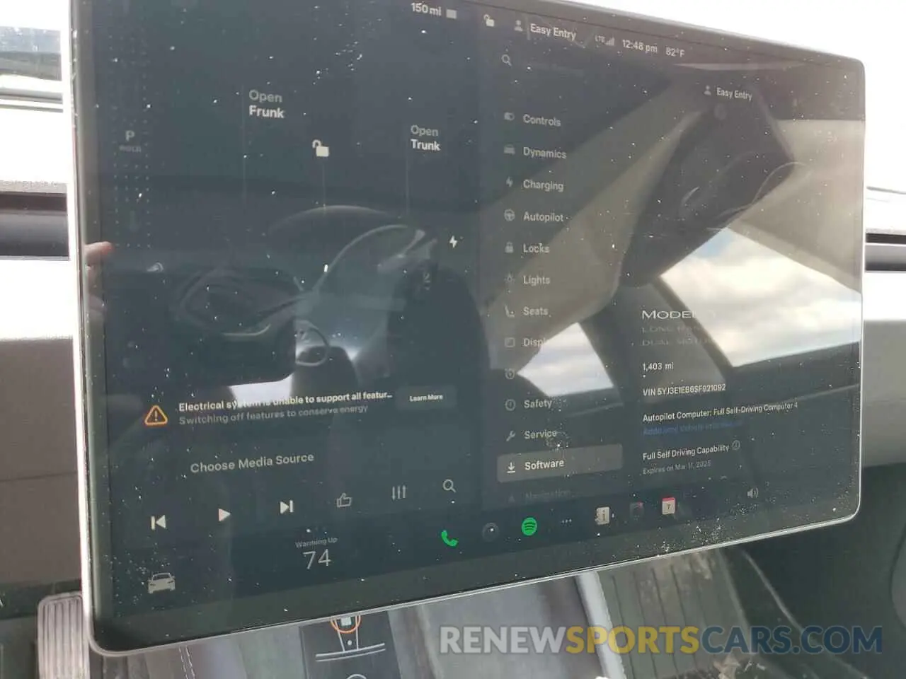 9 Photograph of a damaged car 5YJ3E1EB6SF921092 TESLA MODEL 3 2025