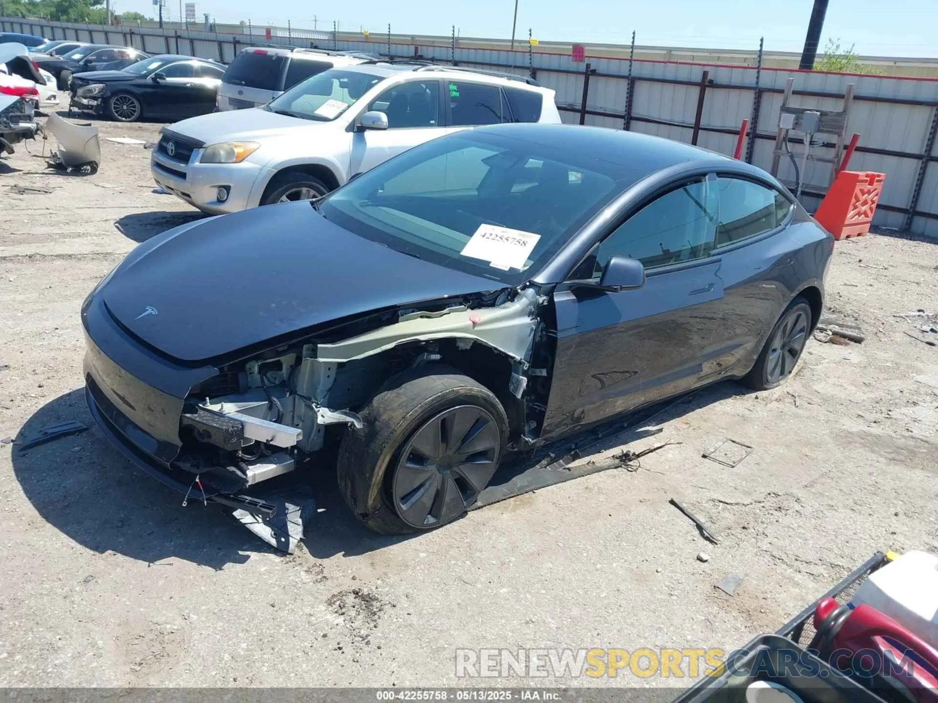 2 Photograph of a damaged car 5YJ3E1EB6SF924607 TESLA MODEL 3 2025