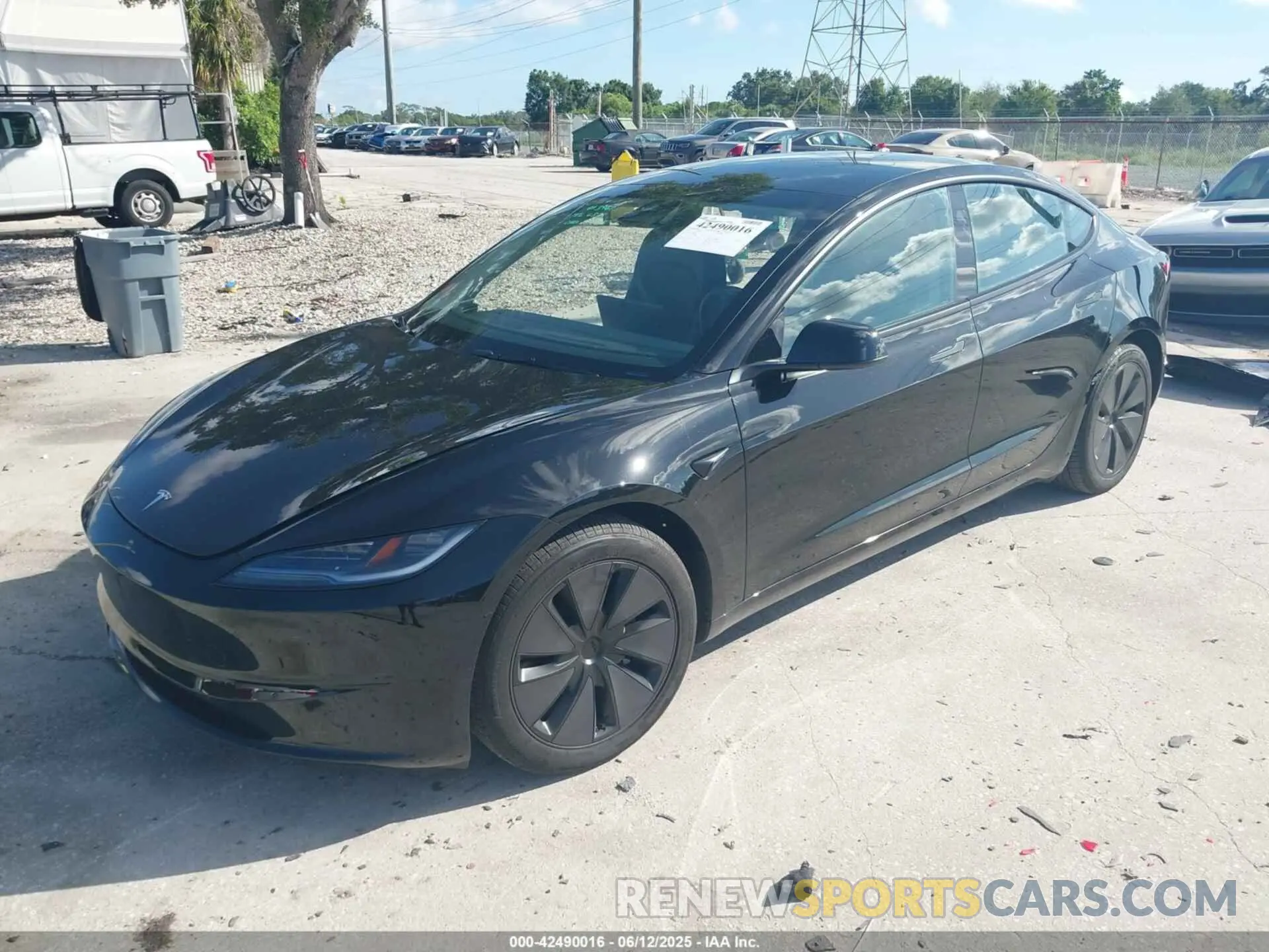 2 Photograph of a damaged car 5YJ3E1EB8SF887317 TESLA MODEL 3 2025