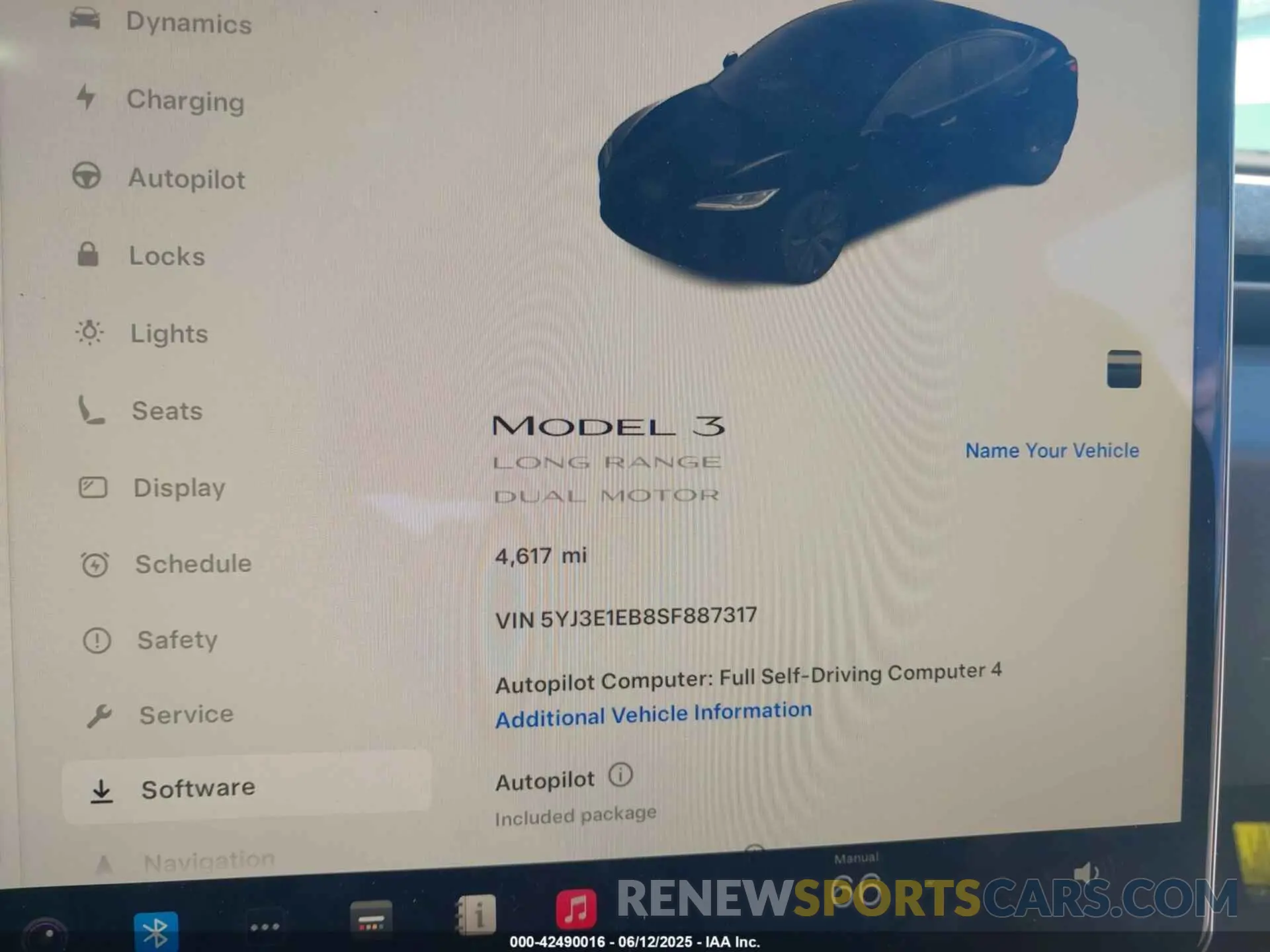 7 Photograph of a damaged car 5YJ3E1EB8SF887317 TESLA MODEL 3 2025