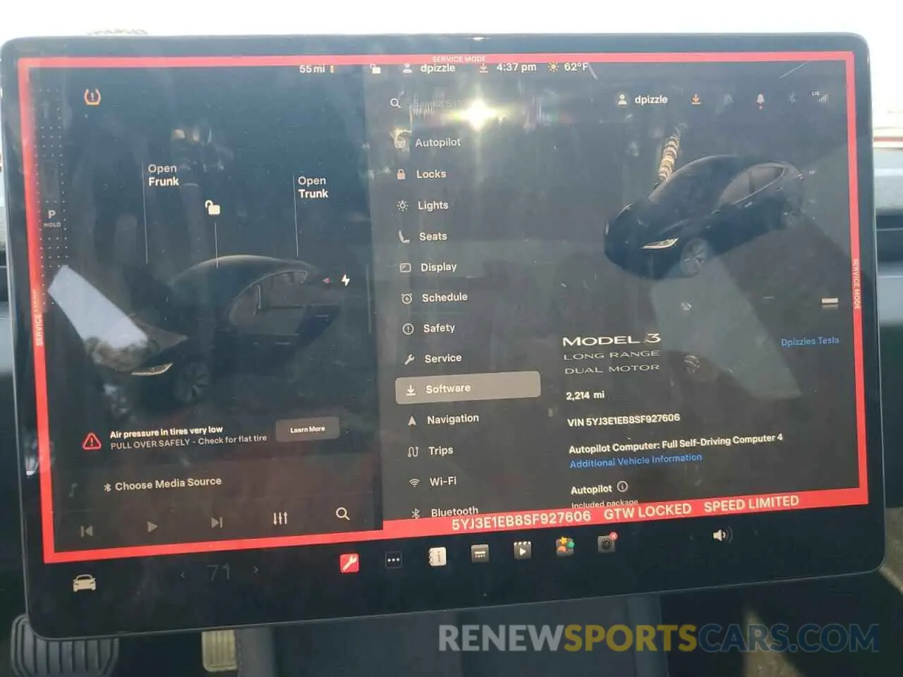 9 Photograph of a damaged car 5YJ3E1EB8SF927606 TESLA MODEL 3 2025