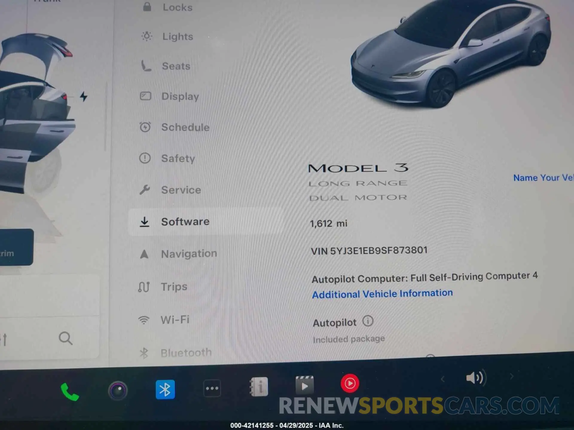 7 Photograph of a damaged car 5YJ3E1EB9SF873801 TESLA MODEL 3 2025