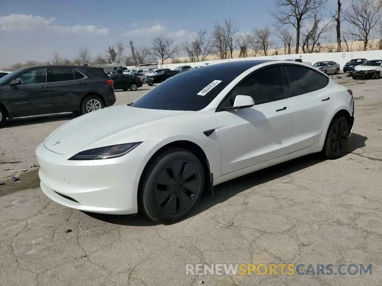 1 Photograph of a damaged car 5YJ3E1EB9SF902505 TESLA MODEL 3 2025