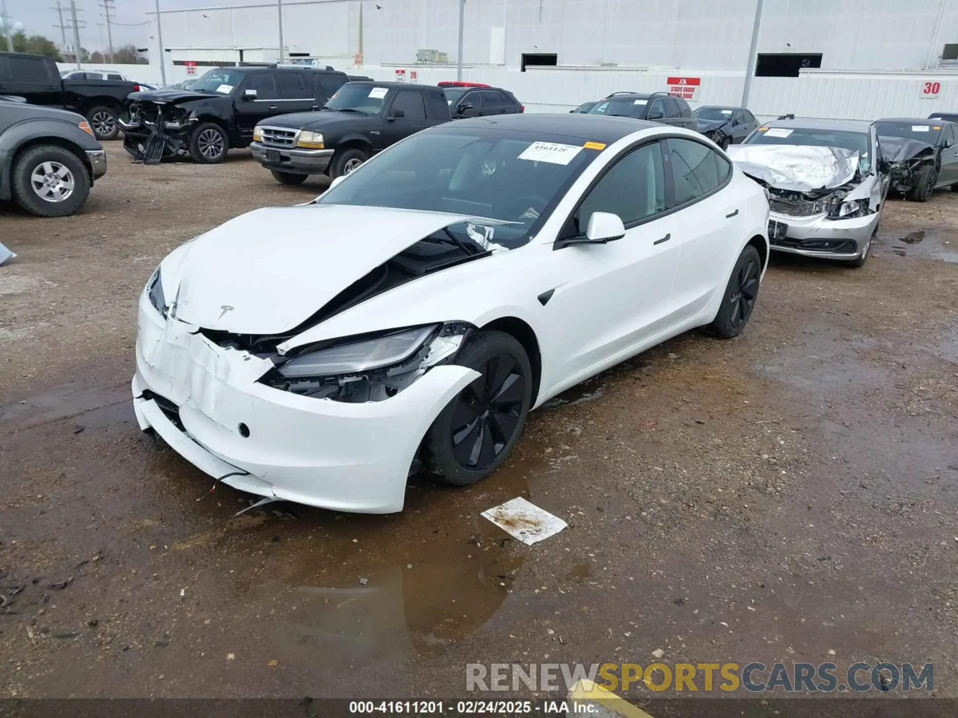 2 Photograph of a damaged car 5YJ3E1EB9SF904223 TESLA MODEL 3 2025
