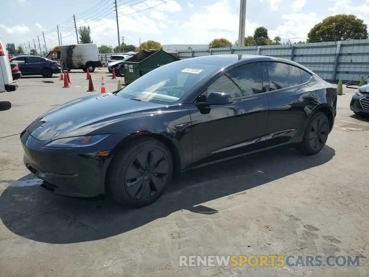 1 Photograph of a damaged car 5YJ3E1EBXSF892566 TESLA MODEL 3 2025
