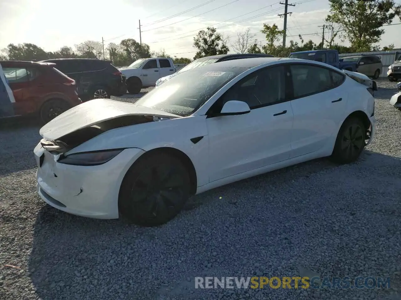 1 Photograph of a damaged car 5YJ3E1EBXSF951972 TESLA MODEL 3 2025