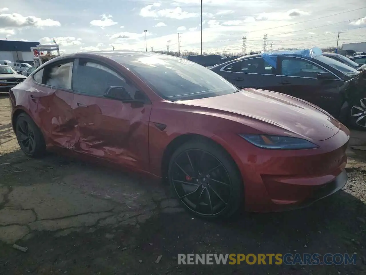 4 Photograph of a damaged car 5YJ3E1ET5SF936188 TESLA MODEL 3 2025