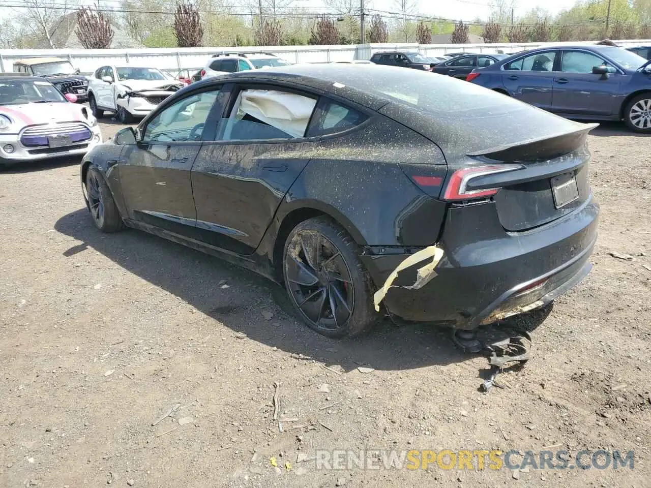 2 Photograph of a damaged car 5YJ3E1ET5SF952679 TESLA MODEL 3 2025