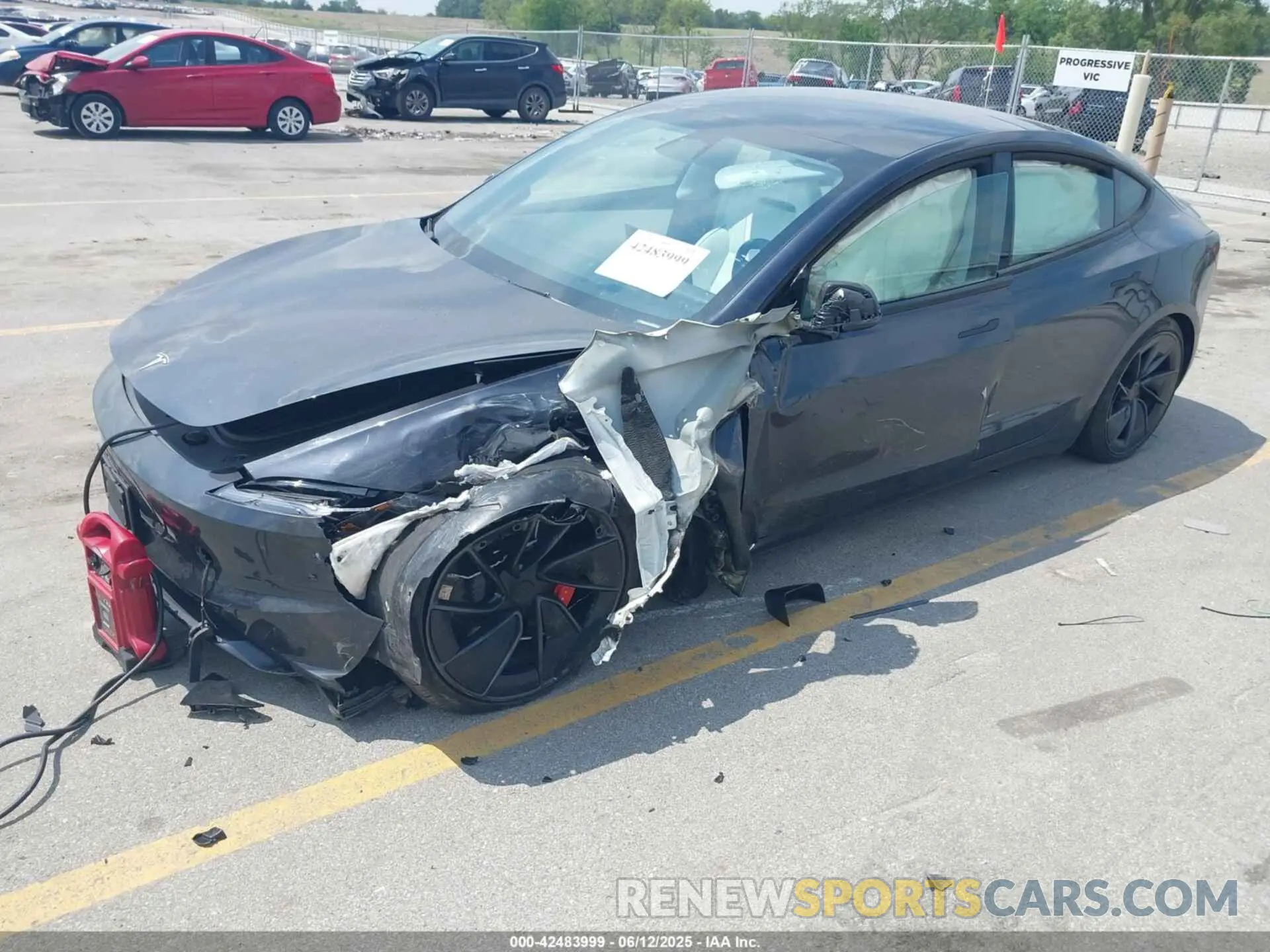 2 Photograph of a damaged car 5YJ3E1ET8SF932622 TESLA MODEL 3 2025