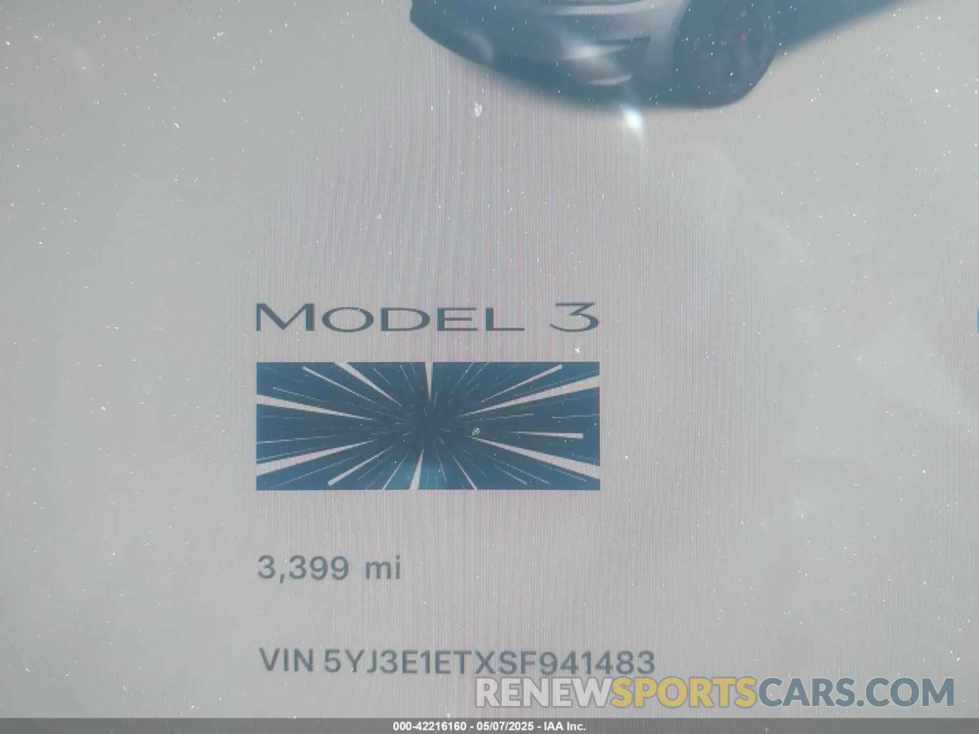 7 Photograph of a damaged car 5YJ3E1ETXSF941483 TESLA MODEL 3 2025