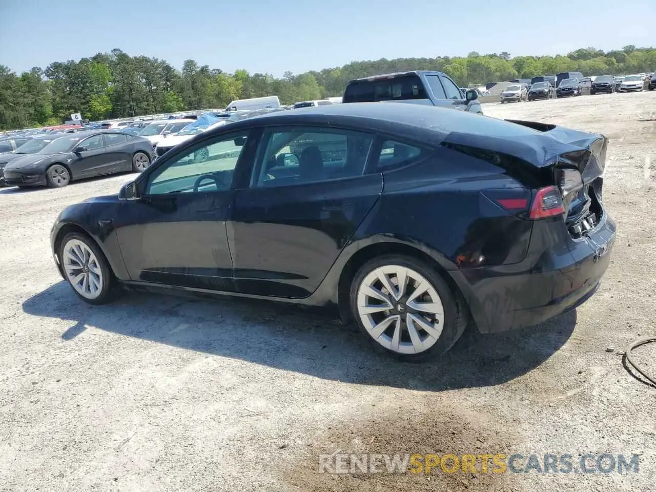 2 Photograph of a damaged car 5YJ3E1EA6NF370920 TESLA MODEL 3 AW 2022