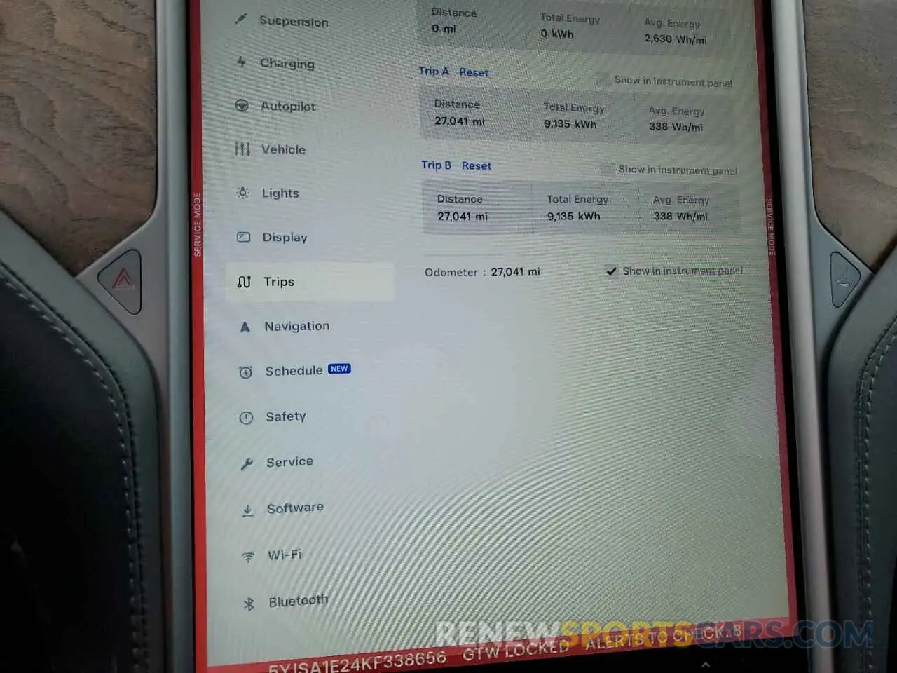 9 Photograph of a damaged car 5YJSA1E24KF338656 TESLA MODEL S 2019