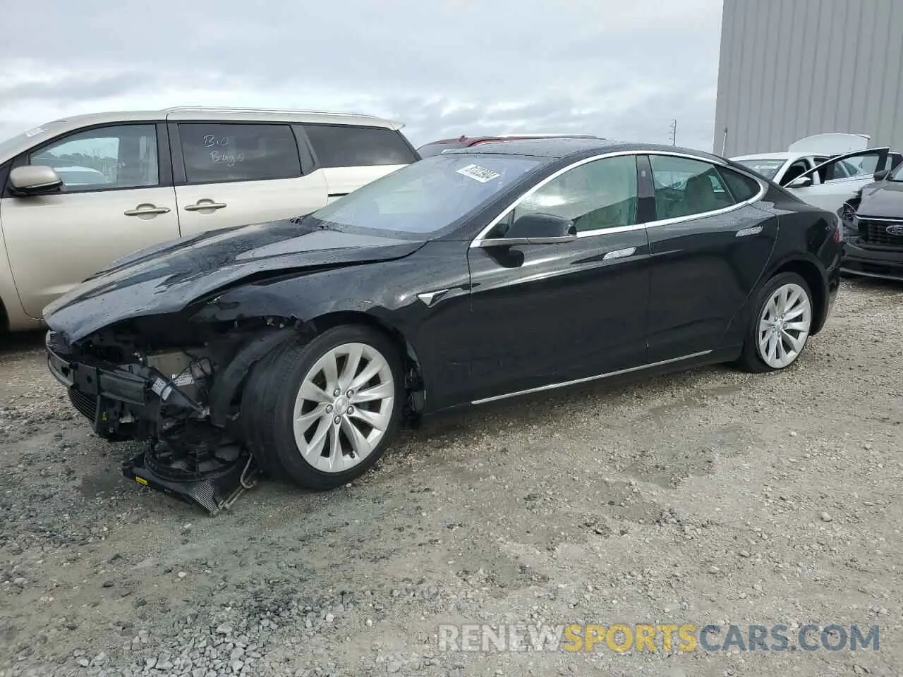 1 Photograph of a damaged car 5YJSA1E28KF299828 TESLA MODEL S 2019