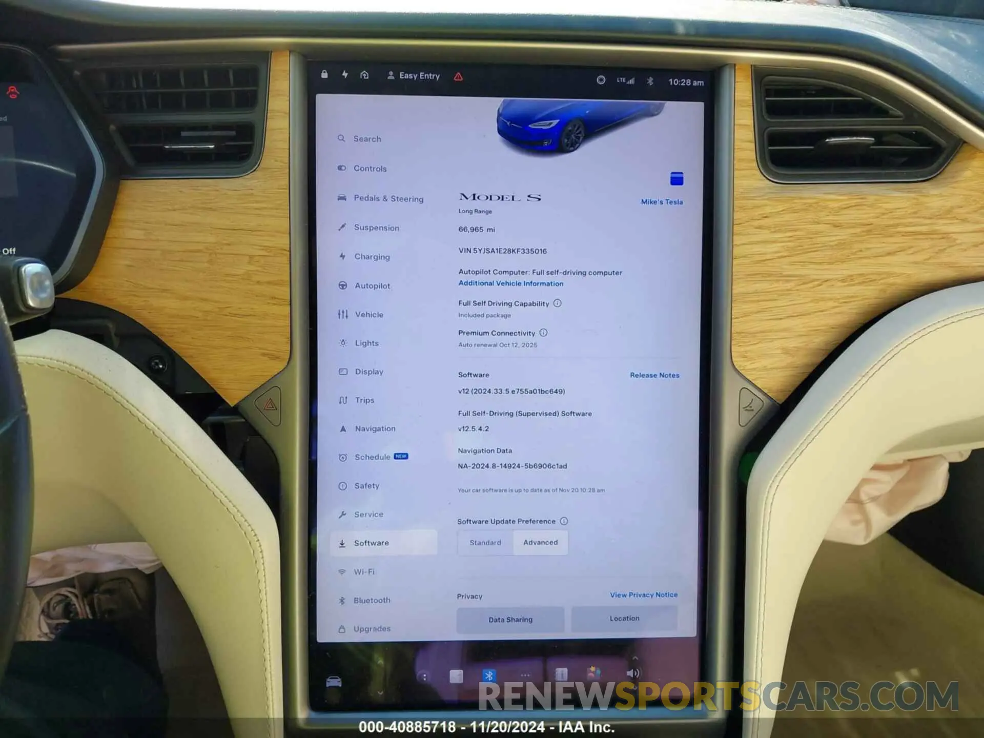 7 Photograph of a damaged car 5YJSA1E28KF335016 TESLA MODEL S 2019