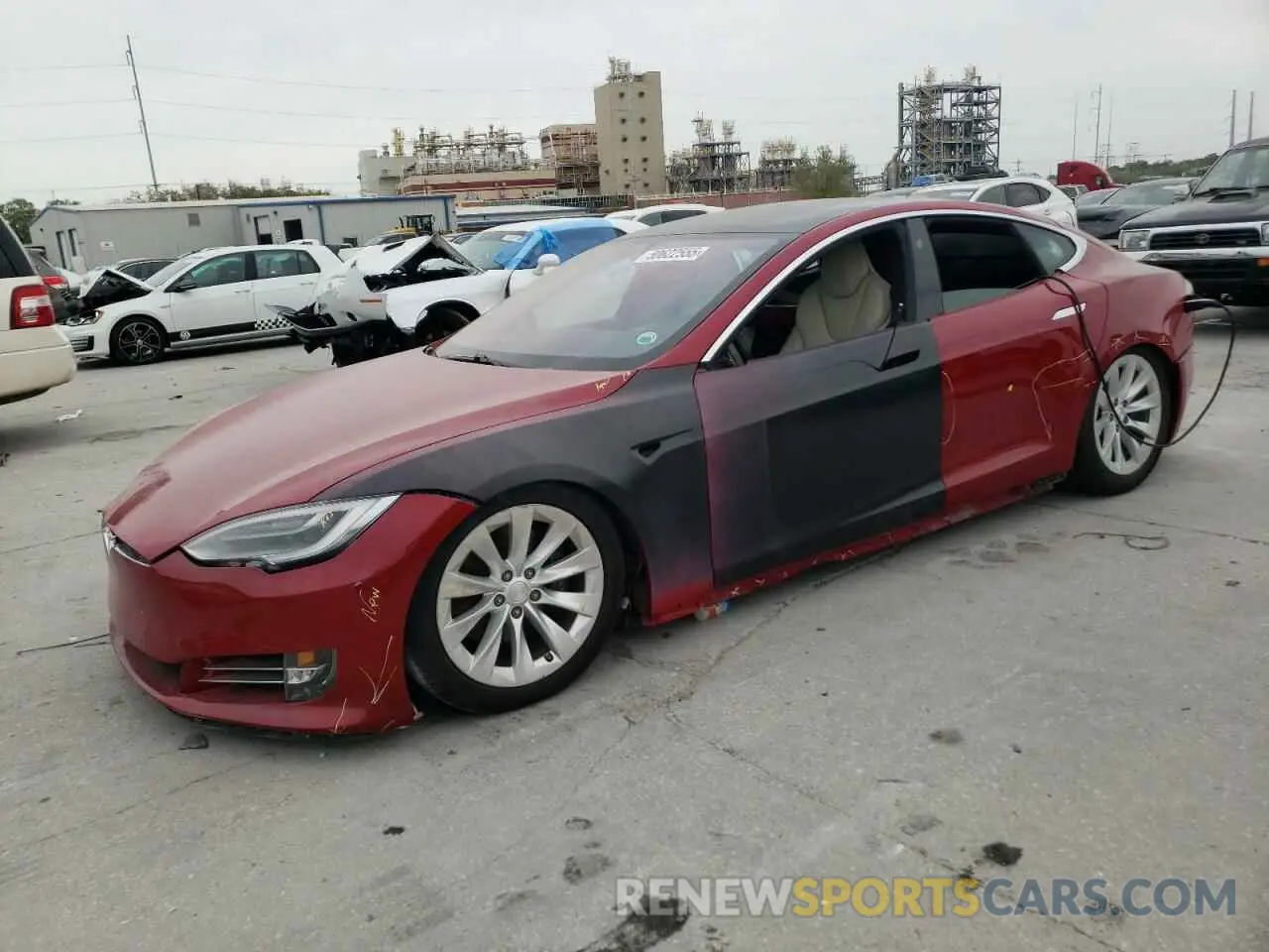 1 Photograph of a damaged car 5YJSA1E29KF347384 TESLA MODEL S 2019