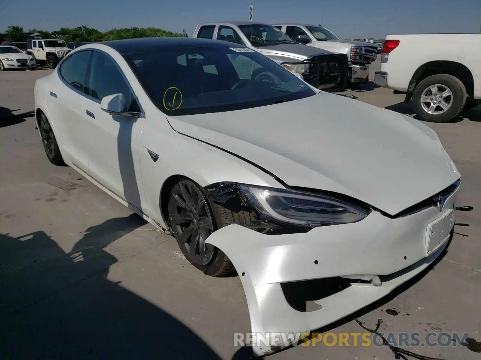 1 Photograph of a damaged car 5YJSA1E20LF354810 TESLA MODEL S 2020