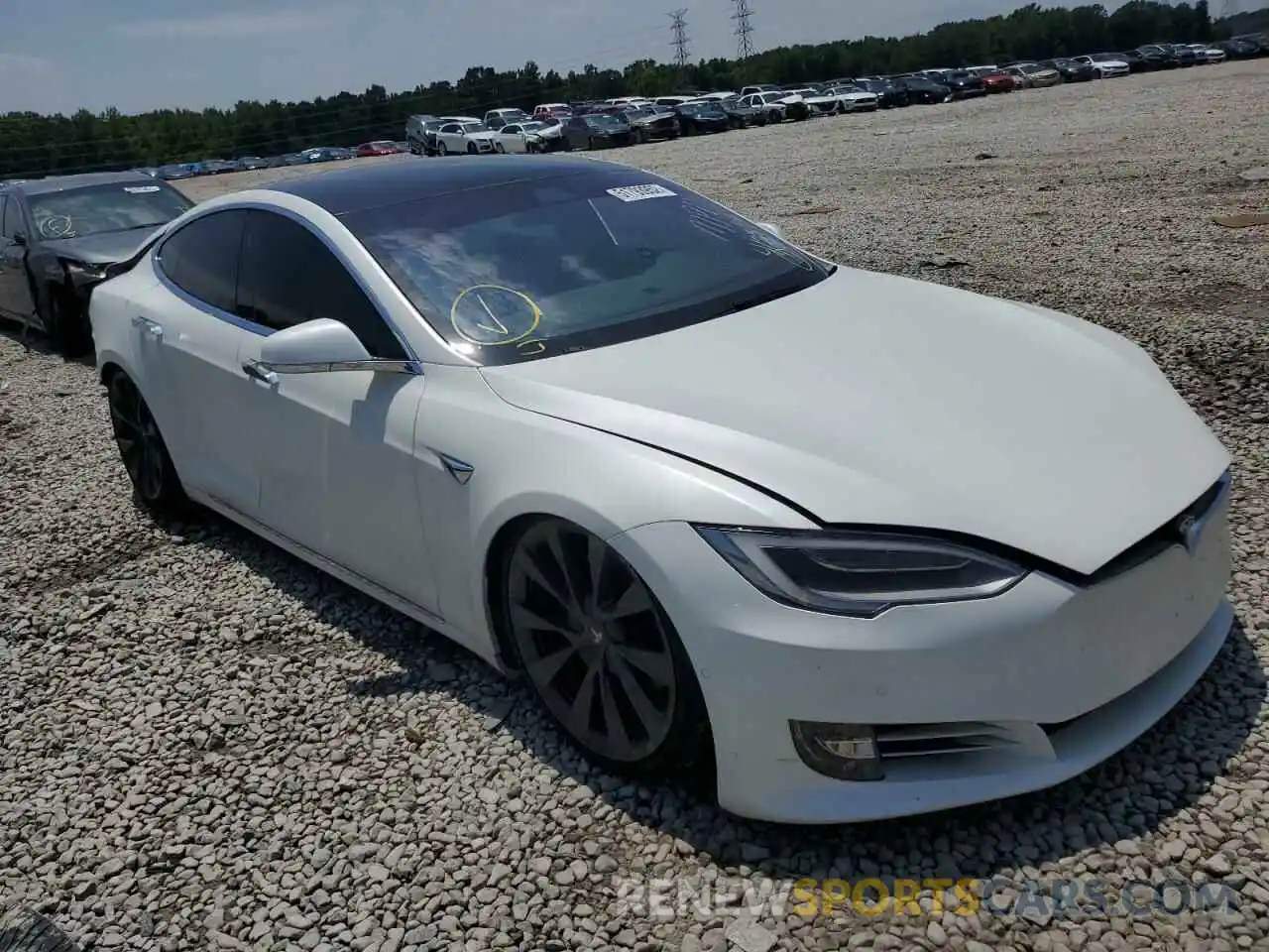 1 Photograph of a damaged car 5YJSA1E20LF379576 TESLA MODEL S 2020